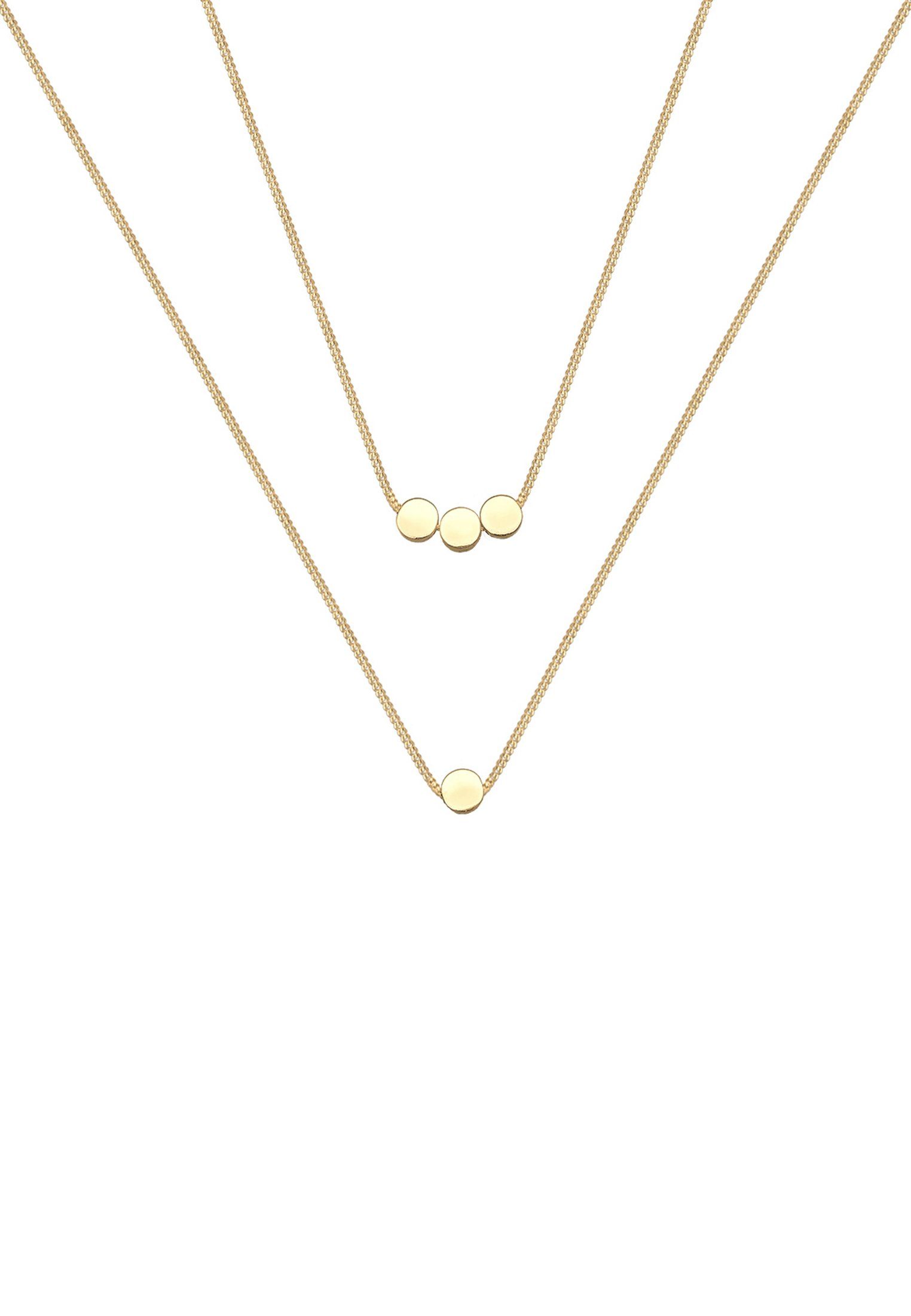 Elli Gliederkette Layer 2-lagig mit Kreisen günstig online kaufen