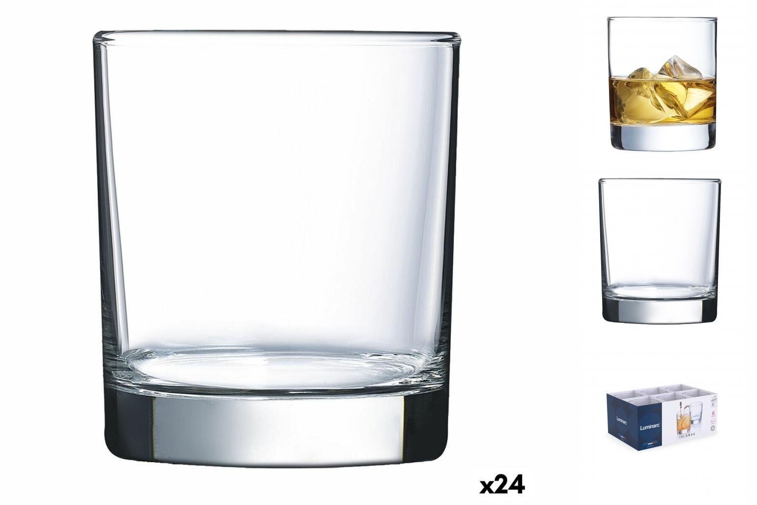 Luminarc Glas Becher Luminarc Islande Durchsichtig Glas 300 ml 24 Stück, Glas