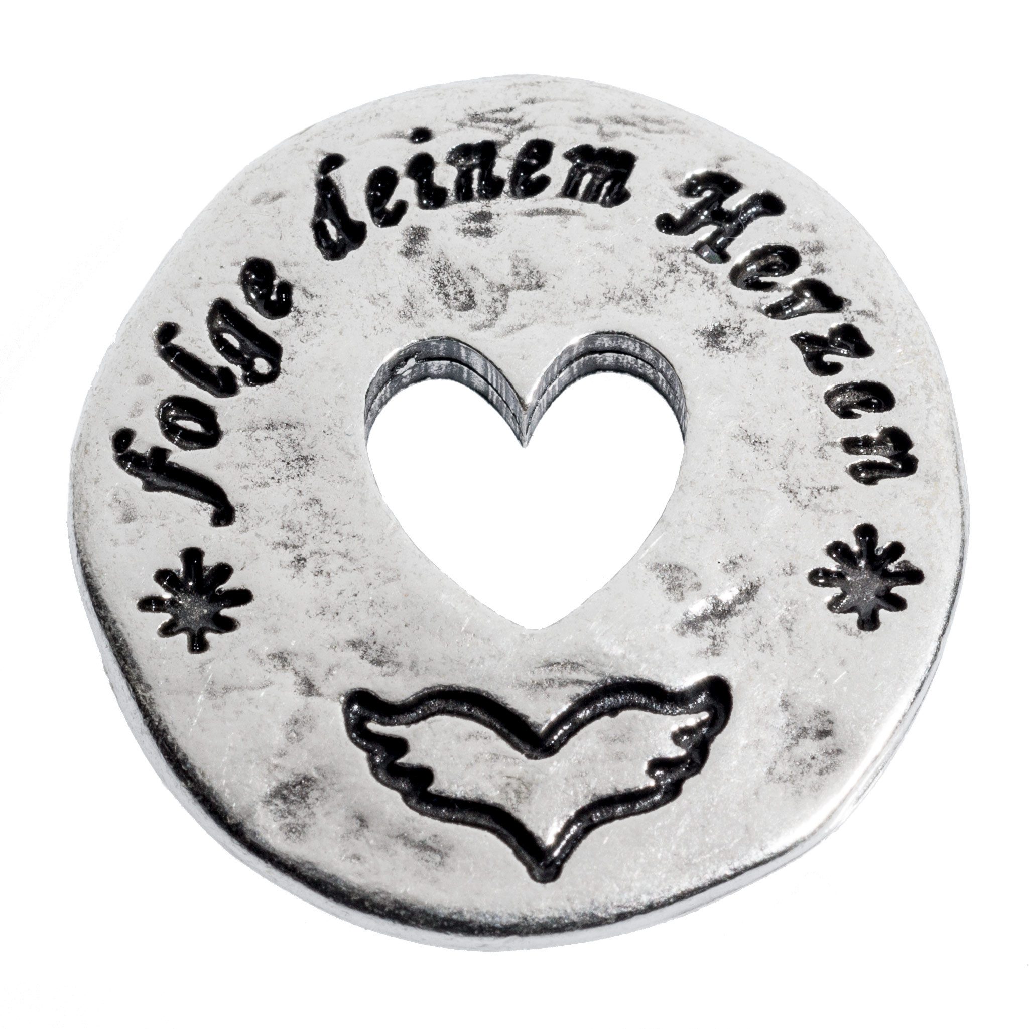 Paletti Engelanhänger Ketten Anhänger Talisman Scheibe "folge deinem Herzen"