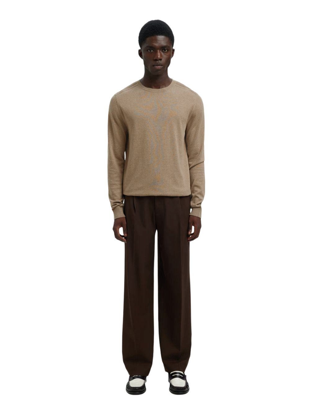 SELECTED HOMME Strickpullover SLHBERG CREW NECK B aus 100% Baumwolle