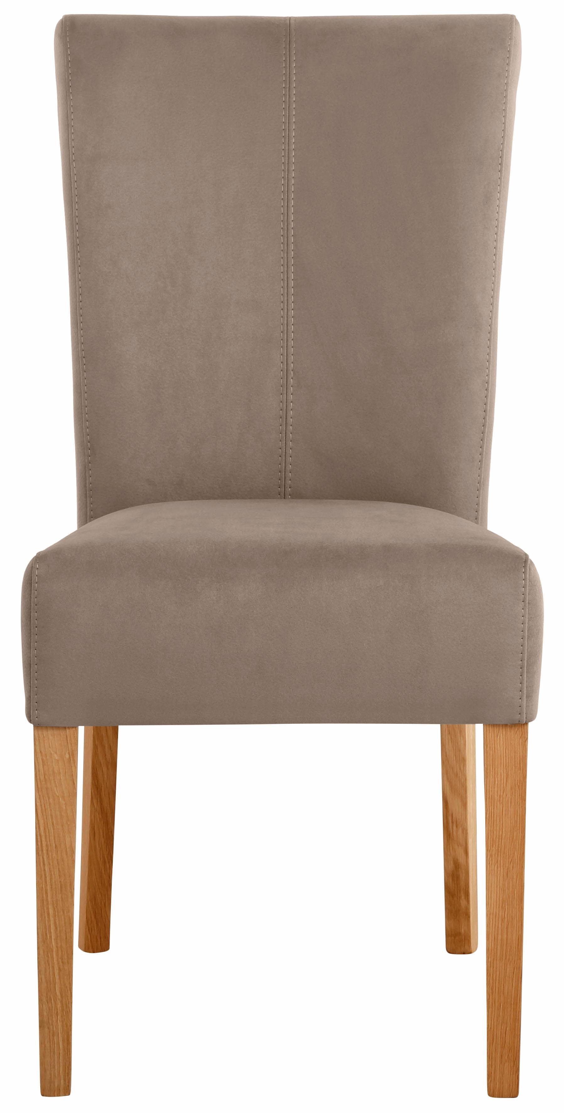 Home affaire 4-Fußstuhl Queen Polsterstuhl (Set, 2 St), verschiedene Bezüge, Gestell Massivholz – Bild 3 von 5
