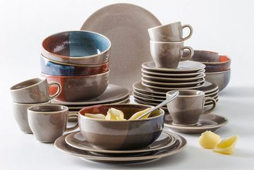 KAHLA Geschirr-Set Homestyle Kombiservice (30-tlg), 6 Personen, Porzellan, Handglasiert, Made in Germany