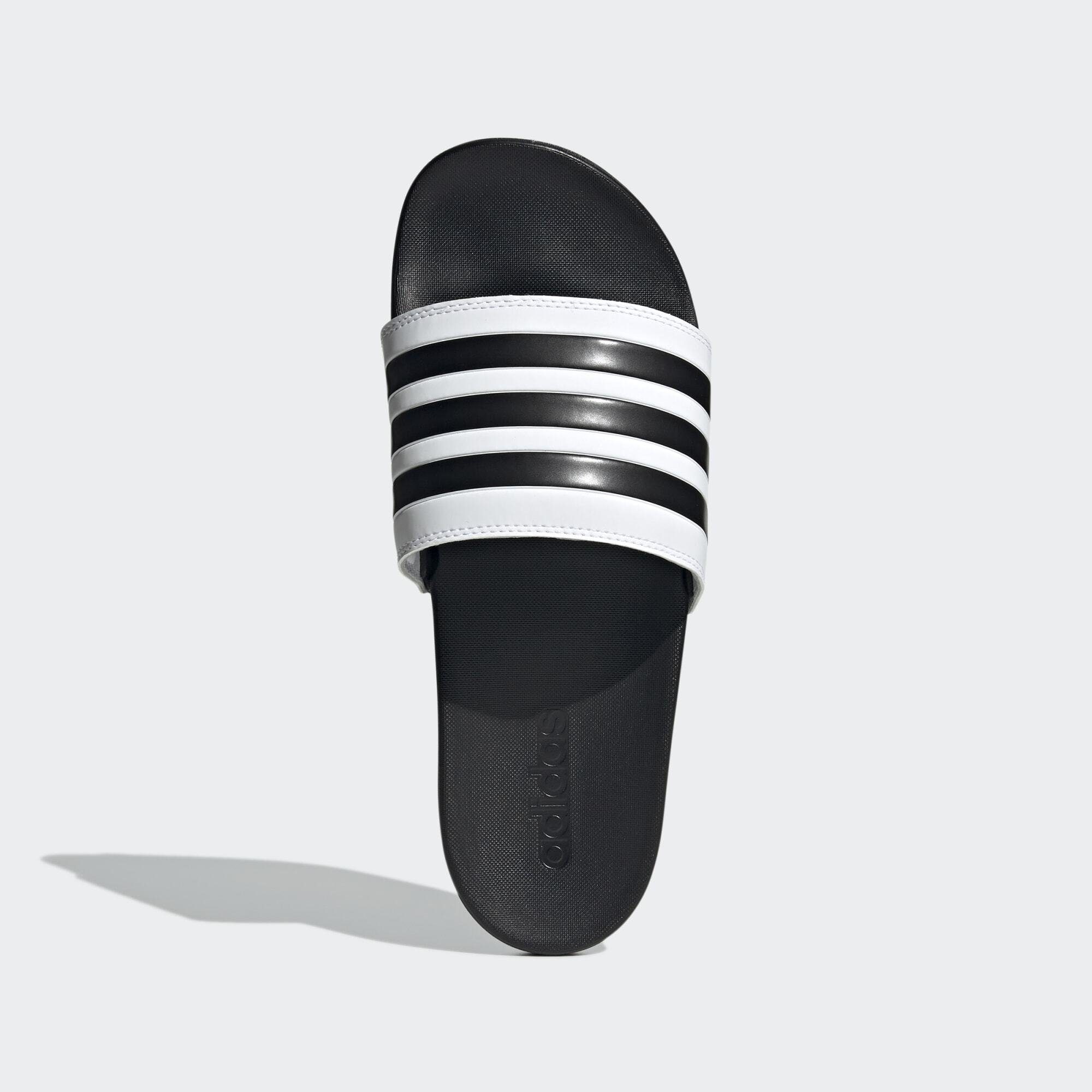 adidas COMFORT White Sportswear Cloud / Black Core / Badesandale Core Black ADILETTE