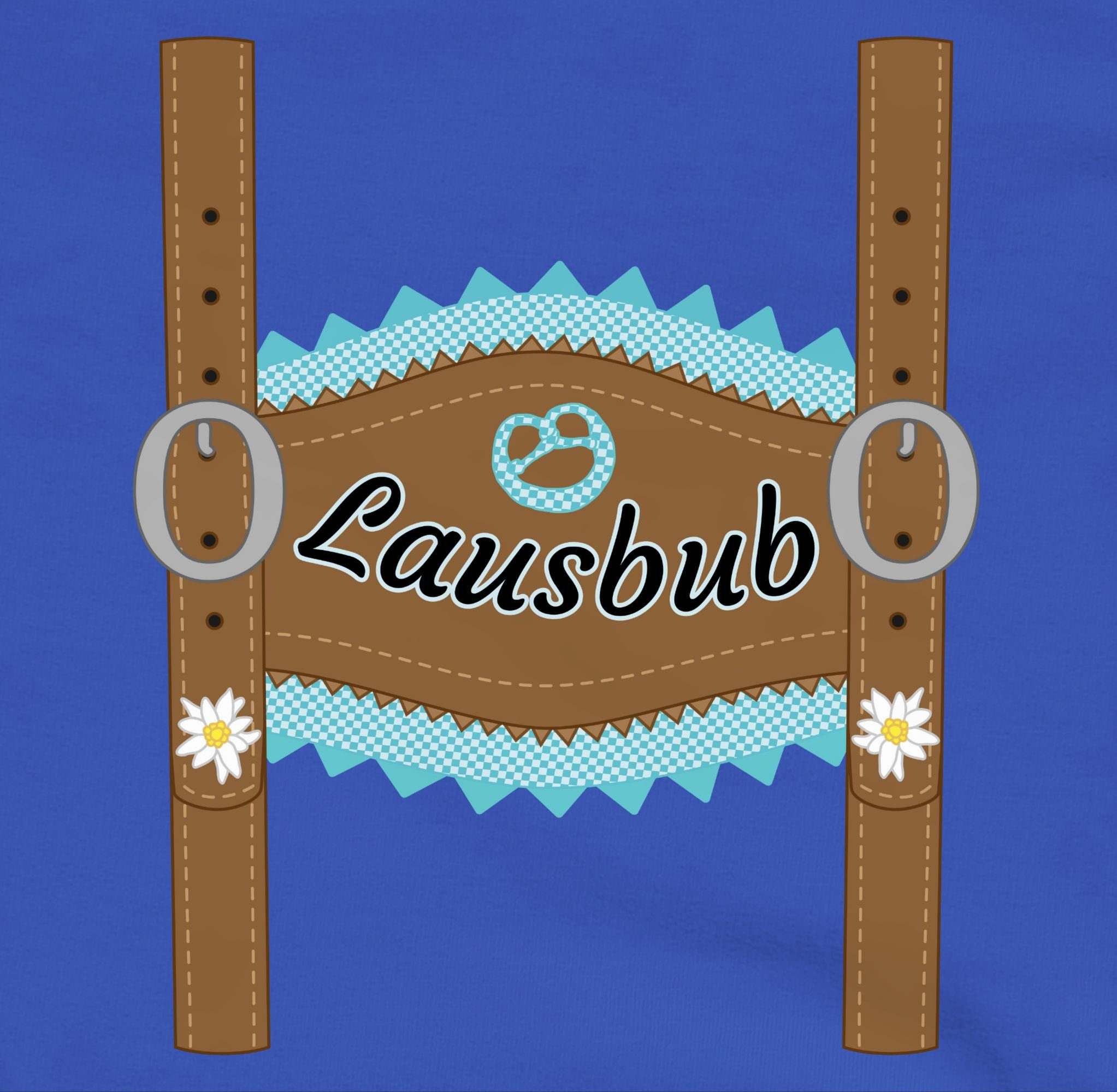 Oktoberfest 1 Lausbub Kinder Lederhose Outfit Mode für Royalblau Shirtracer Hoodie