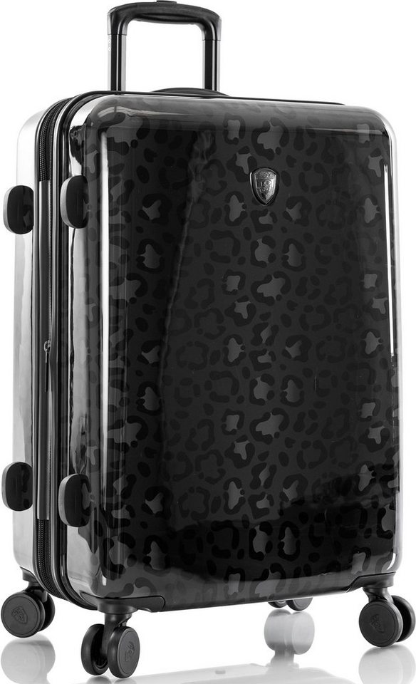 Heys Hartschalen-Trolley Leopard, 66 cm, 4 Rollen, mit Volumenerweiterung,  Mit 360°-Doppelrollen, mehreren Reißverschlusstaschen und Trennwand