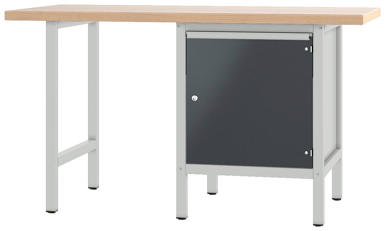 PADOR Werkbank 700.0.11 S 4, Höhe/Länge: 85,5x150 cm grau/anthrazit