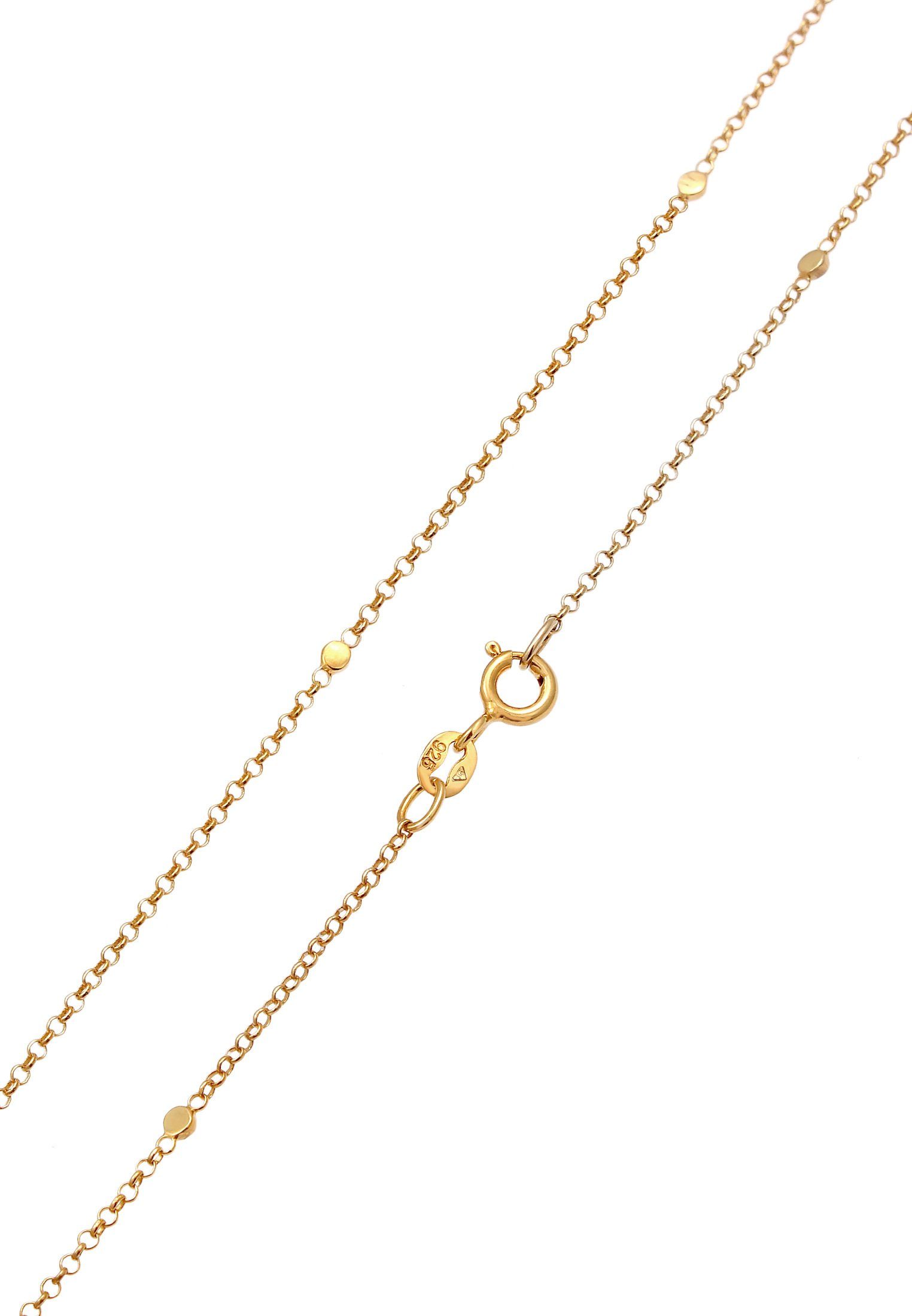 Elli Kette ohne Anhänger Basic Erbskette Coin Plättchen 925 Silber