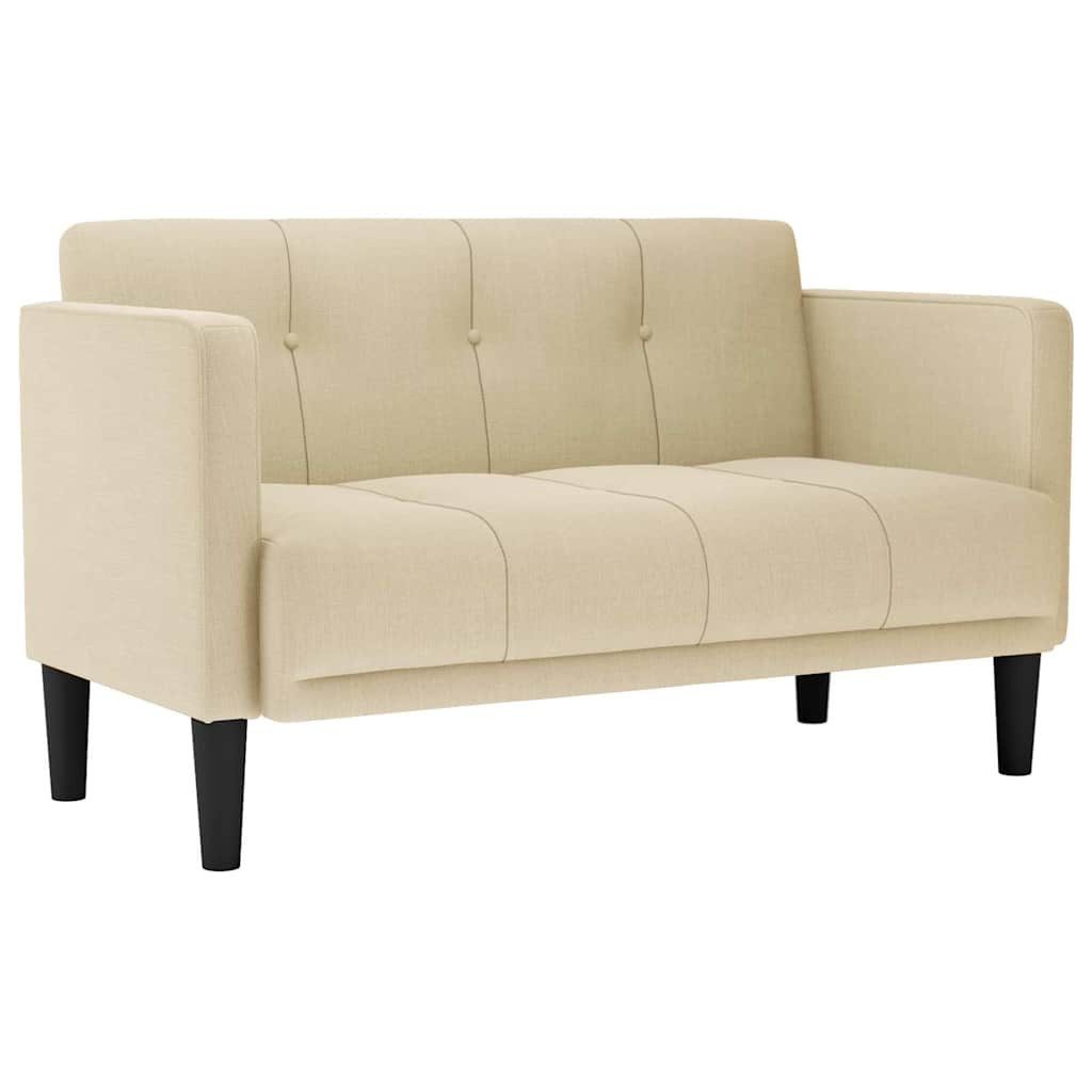 vidaXL Sofa Zweisitzer-Sofa Creme 111 cm günstig online kaufen
