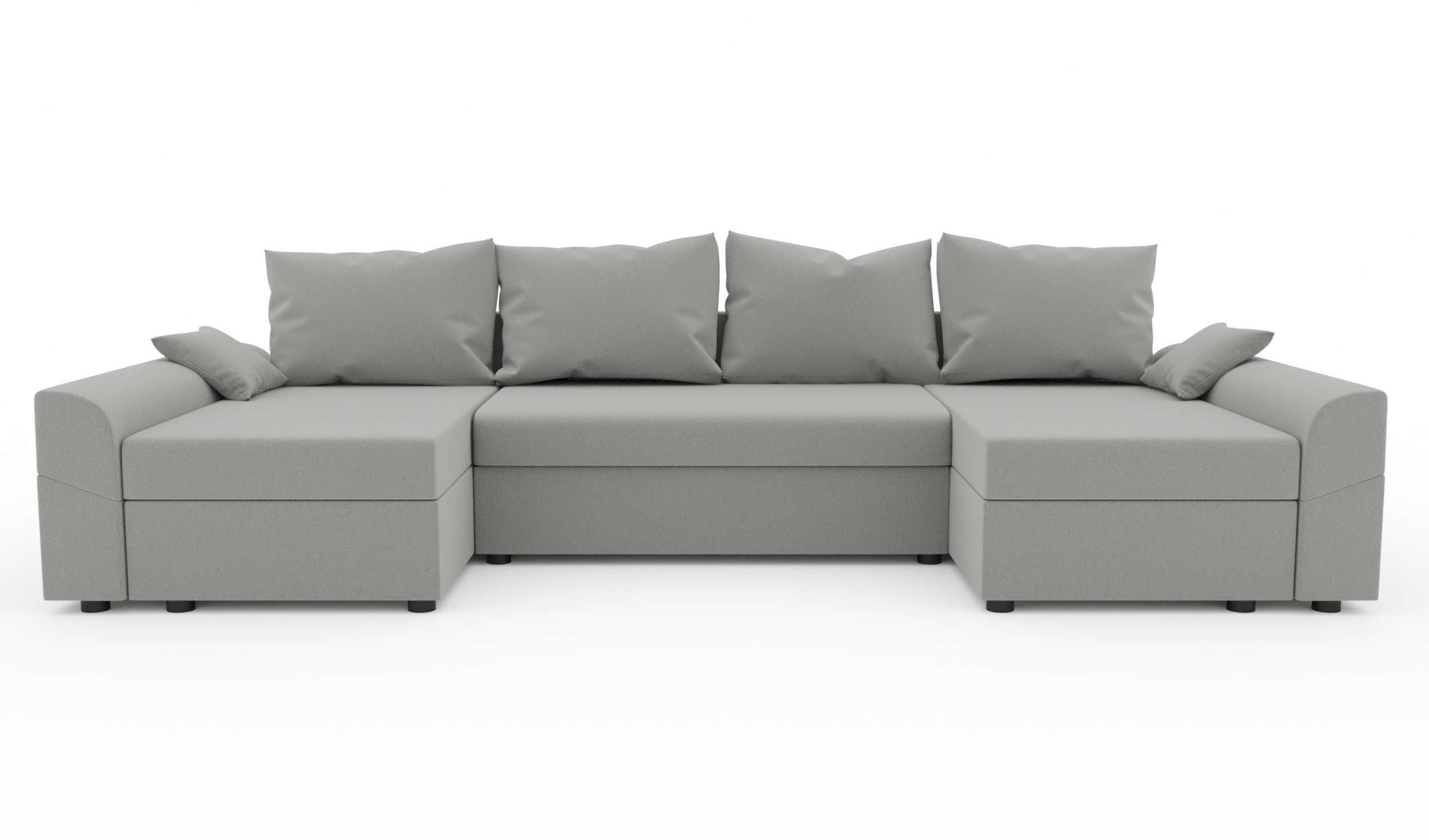 Design Stylefy mit U-Form, Eckcouch, Modern Bettkasten, Sofa, Carolina, Bettfunktion, mit Wohnlandschaft Sitzkomfort,