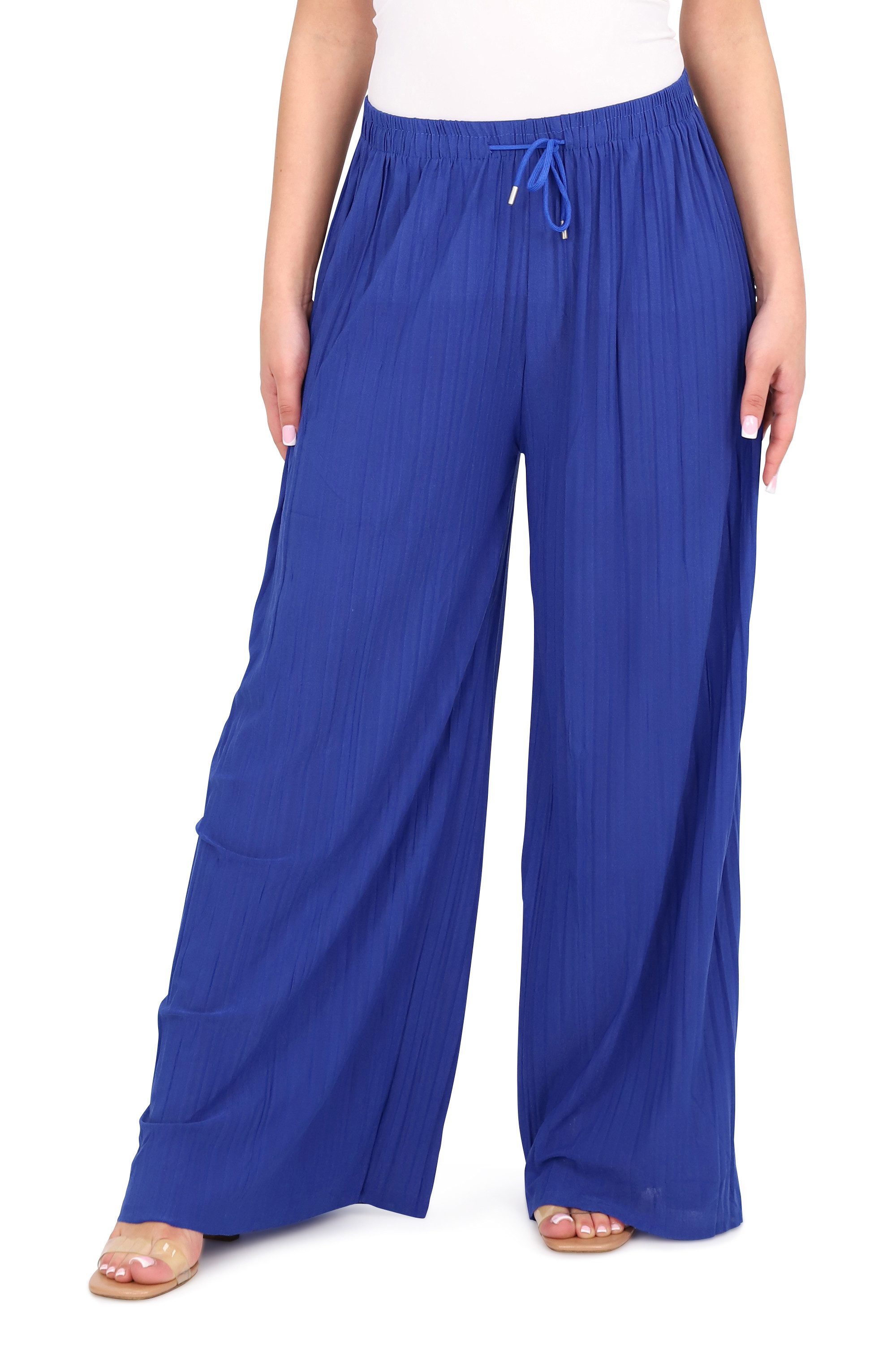 malito more than fashion Palazzohose 883 Plissee Schlupfhose mit elastischem Bund 883