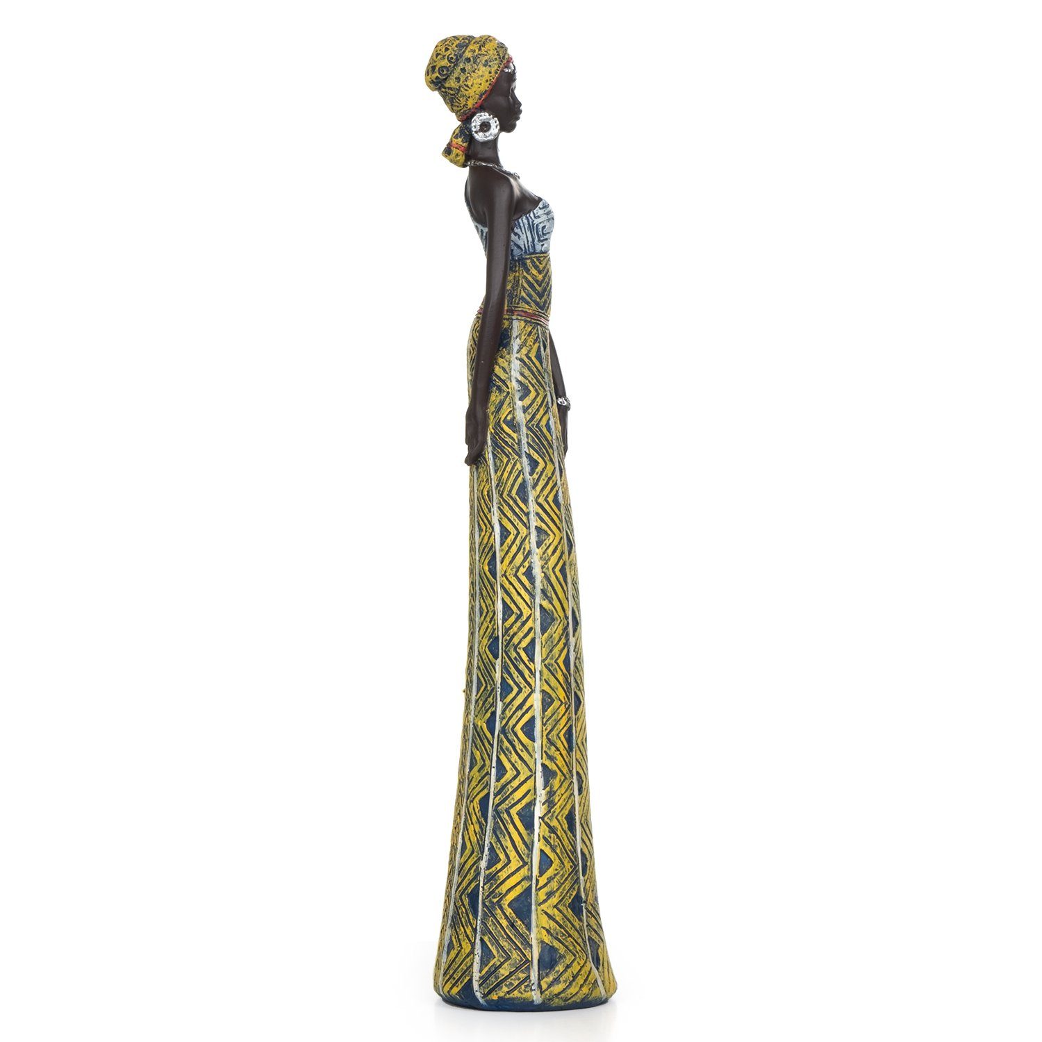 Polyresin, aus Deko-Figur kulturell Dekofigur gelb Frauen Dekoelement Figuren Moritz Afrikanische aus Dekofigur Dekoration Polyresin Kunstfigur