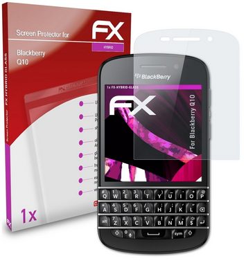 atFoliX Schutzfolie Panzerglasfolie für Blackberry Q10, Ultradünn und superhart