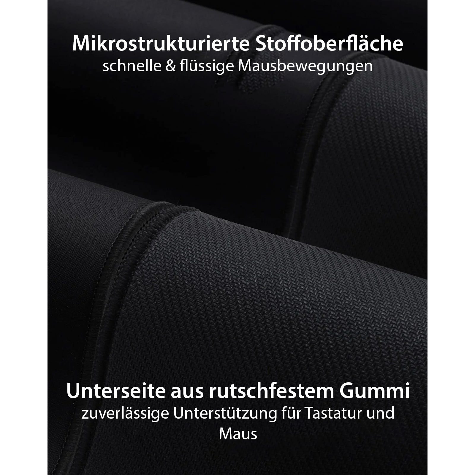 EAXUS Gaming Mauspad XXL (800 x 300 mm, Premium Matte), wasserdicht, rutschfest, verbessert Präzision & Geschwindigkeit – Bild 5 von 5