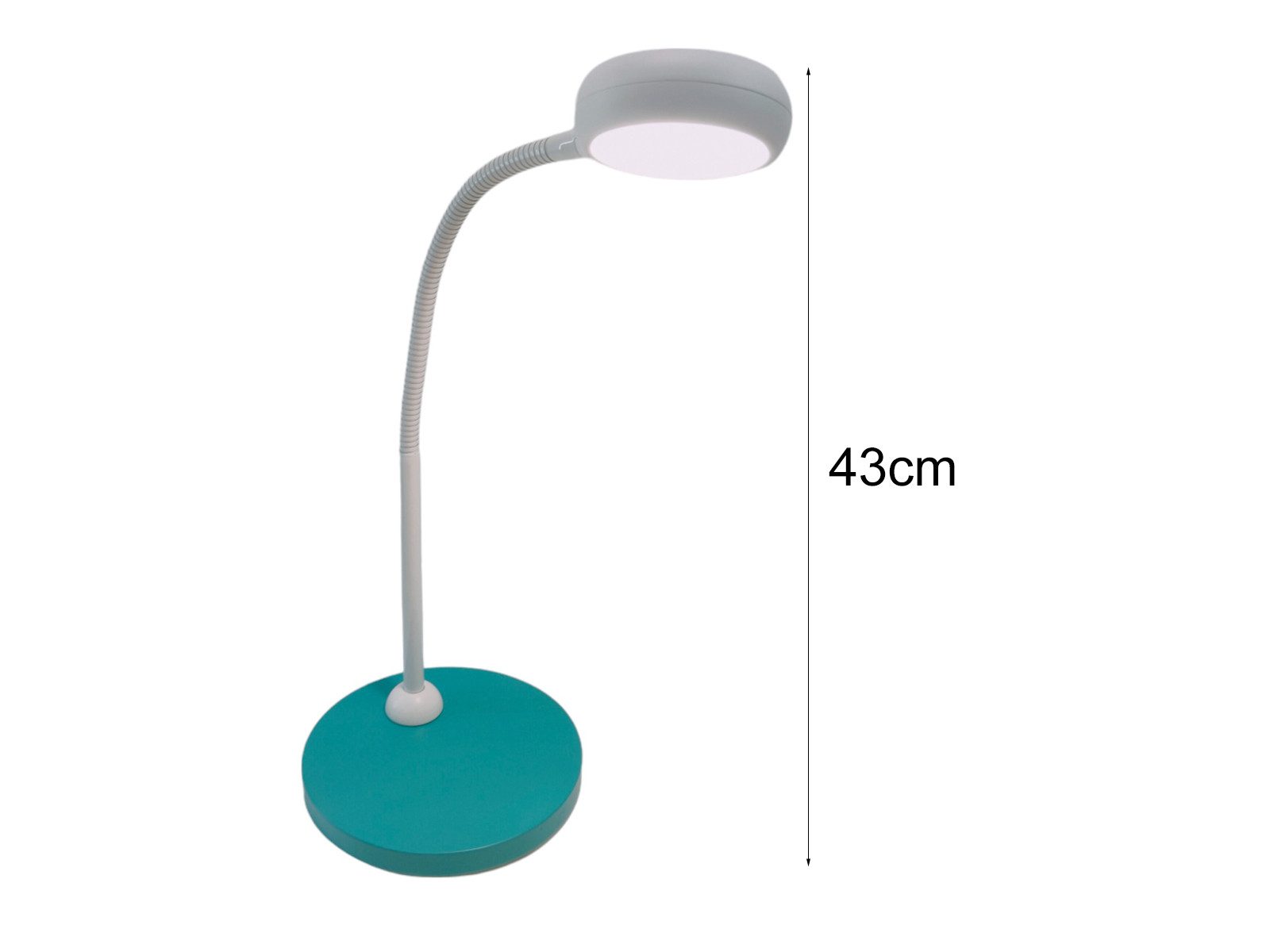 niermann LED Schreibtischlampe, Flexarm, LED wechselbar, Warmweiß, Leselampe Bett und Nachttisch-Lampe mit Holz-Fuß & Schwanenhals, 43cm