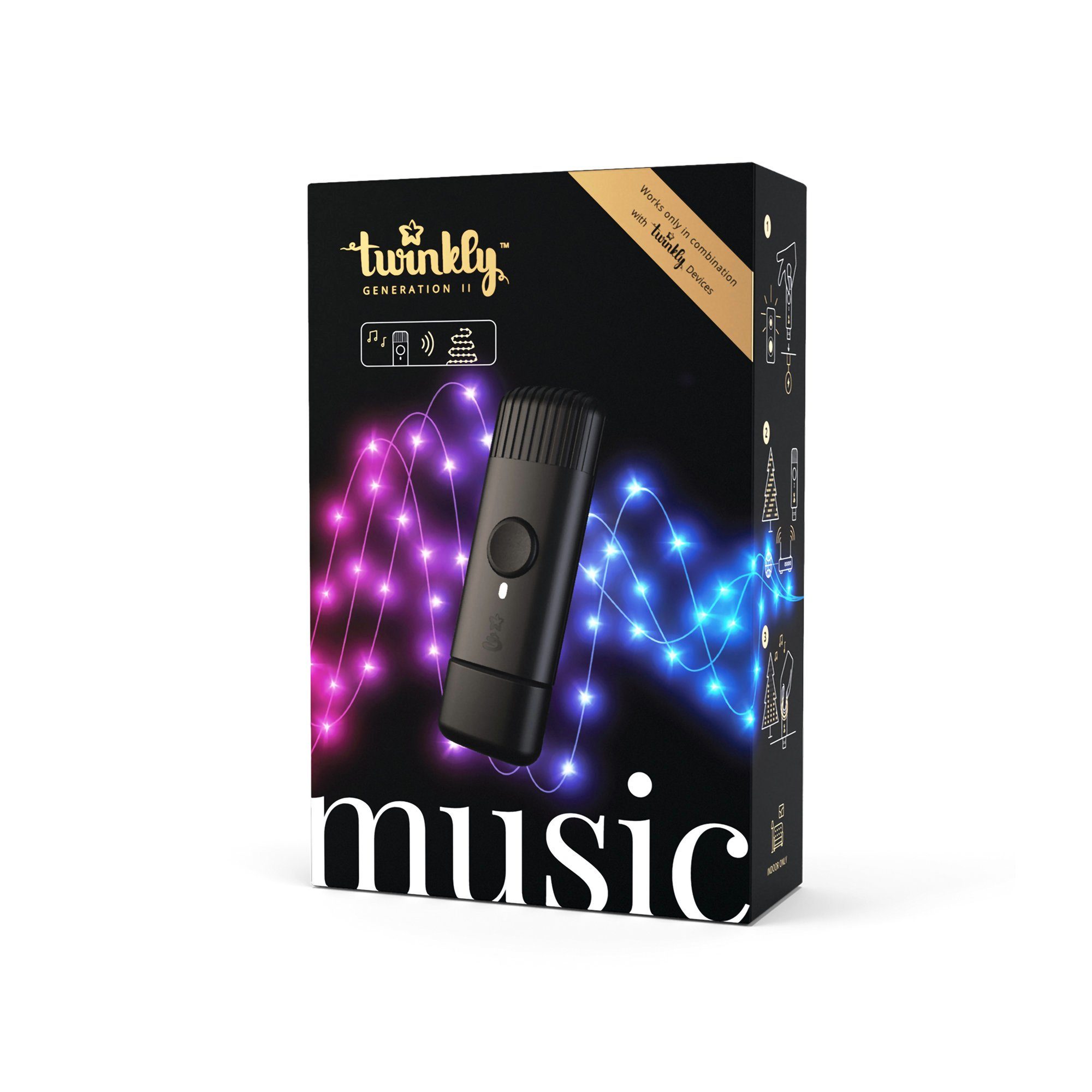 twinkly Music Dongle USB-betrieben, Tonsensor für Twinkly Gen II Гірлянди Audio-Adapter