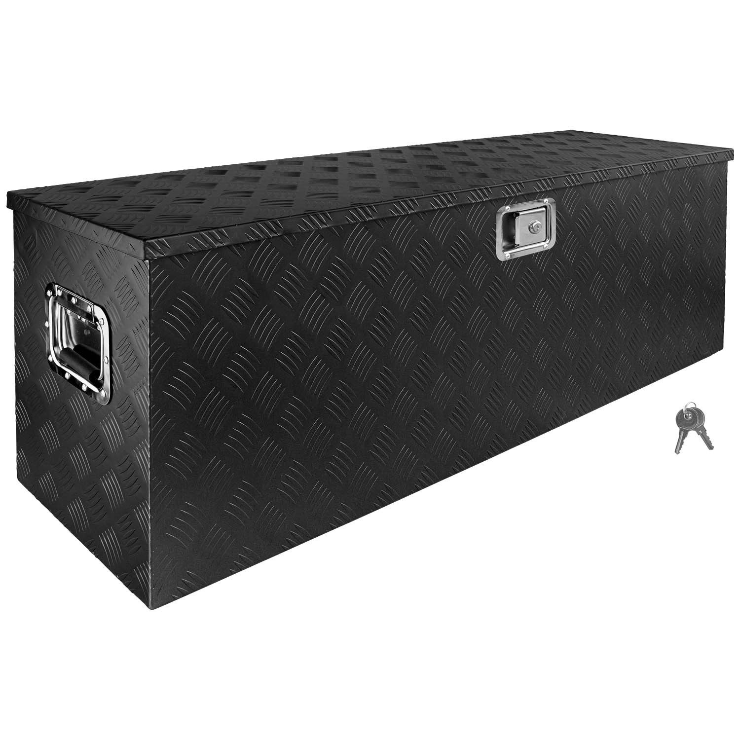Trucky Anhänger-Deichselbox Deichselbox Werkzeugkasten Truckbox Alu Box Transportbox D210 Schwarz