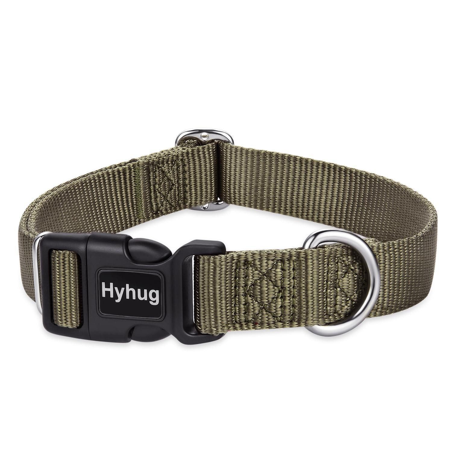 LuxusKollektion Hunde-Halsband Hundehalsband Groß Militärgrün, Textil