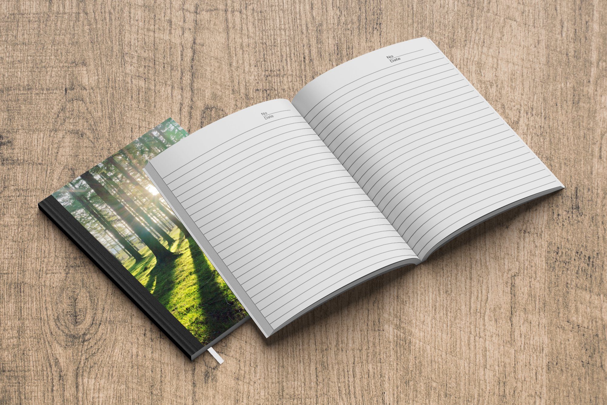 MuchoWow Notizbuch Journal, Merkzettel, Bäume Natur - Seiten, Notizheft, A5, Haushaltsbuch 98 Wald, Tagebuch, 
