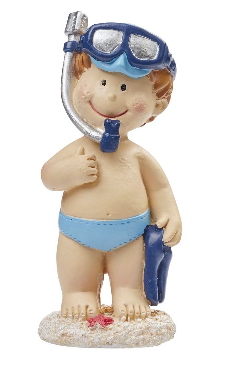 HobbyFun Dekofigur Badefigur Junge mit Tauch-Ausrüstung, ca. 8cm, ste