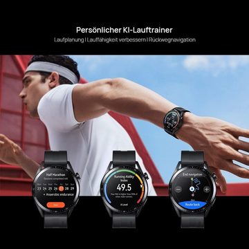 Huawei Nutzung der Uhr zum Abspielen von Musik Smartwatch (Android iOS), KI-Lauftrainer, genaue Herzfrequenzüberwachung, 100+ Trainingsmodi