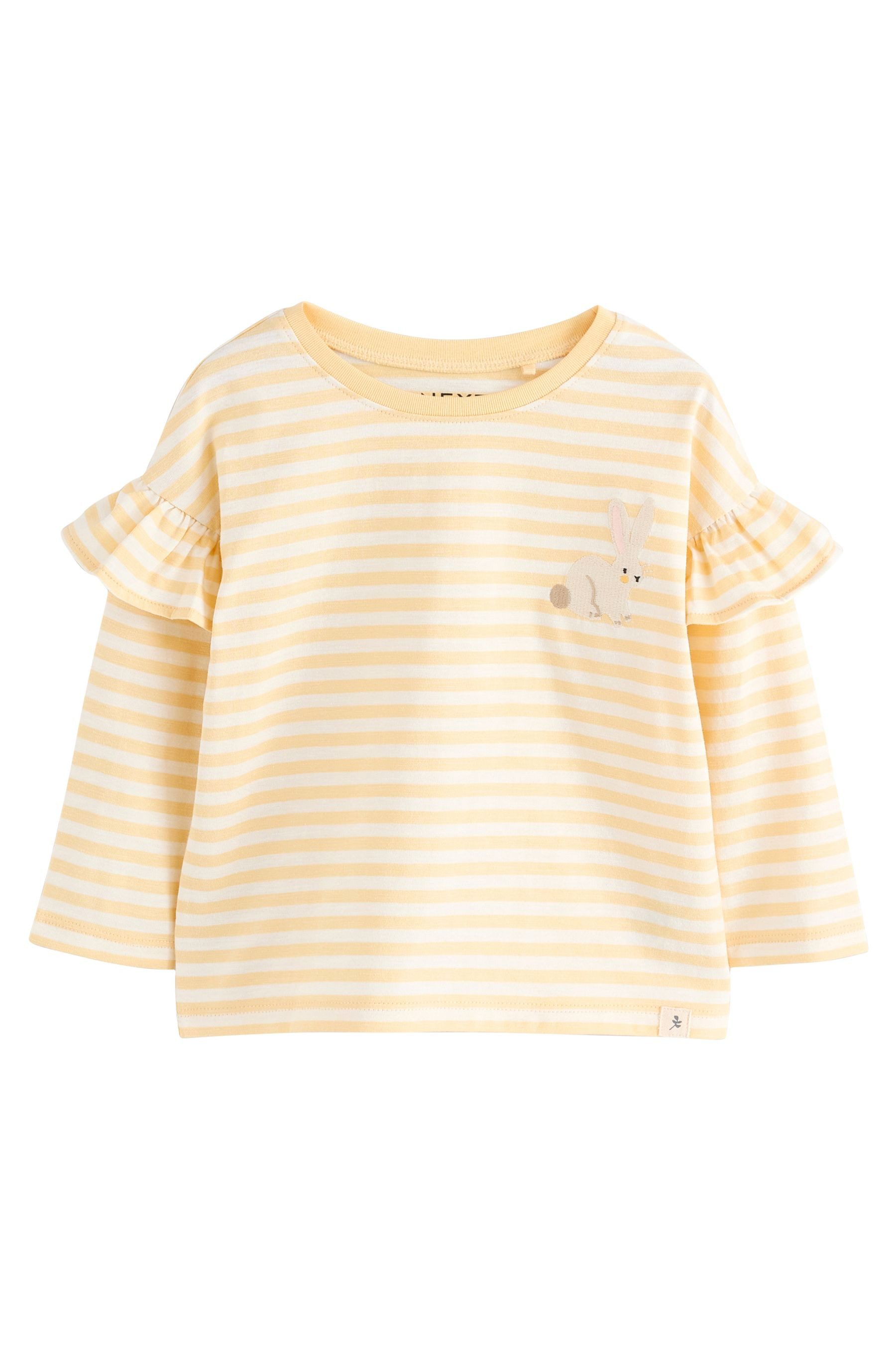 Langarmshirt Langärmelige Oberteile mit Rüschen im 4er-Pack