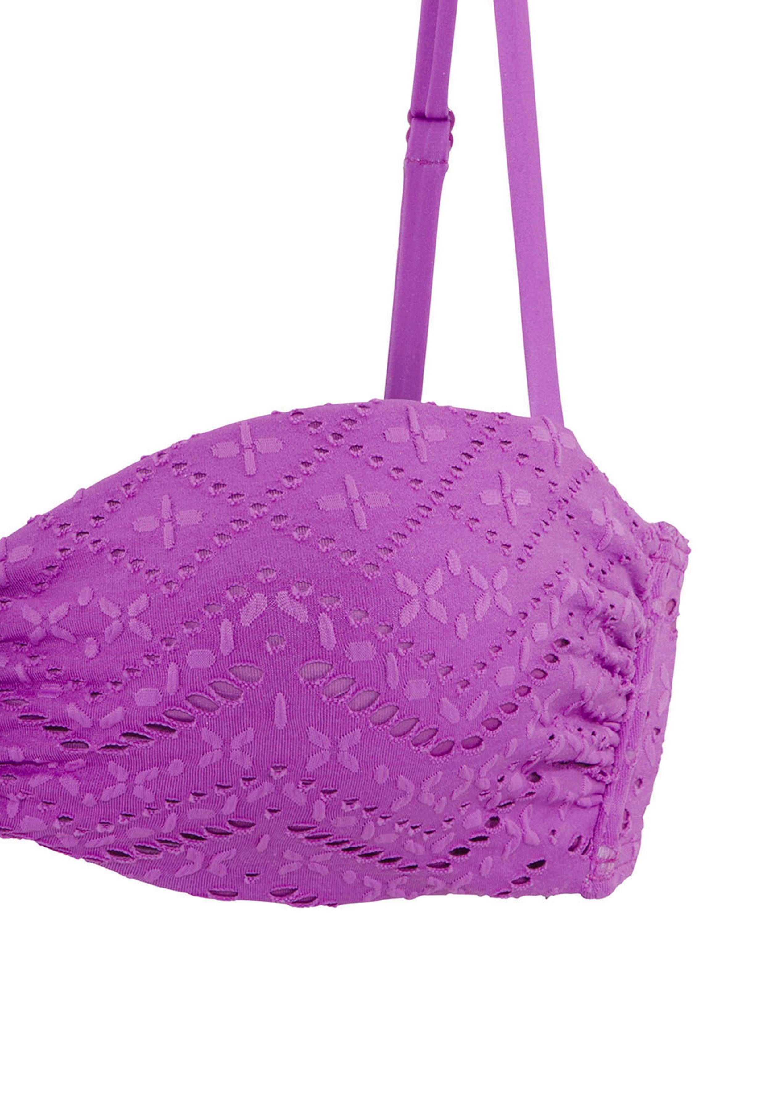 LASCANA Bügel-Bandeau-Bikini-Top Omara, mit Lochstickerei