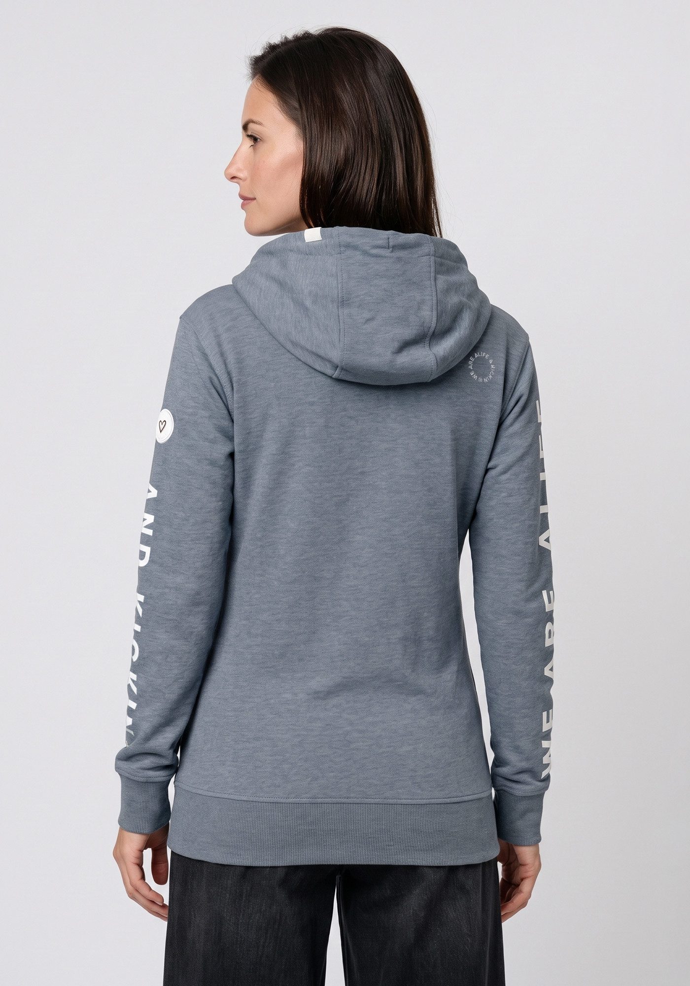 Alife & Kickin Sweatjacke JessyAK A leichte Kapuzensweatjackemit Logo-Schriftzug auf den Ärmeln – Bild 2 von 5