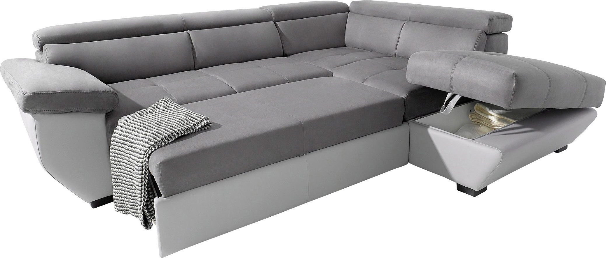 COTTA Ecksofa Speedway L-Form, mit Kopfteilverstellung, wahlweise mit Bettf günstig online kaufen