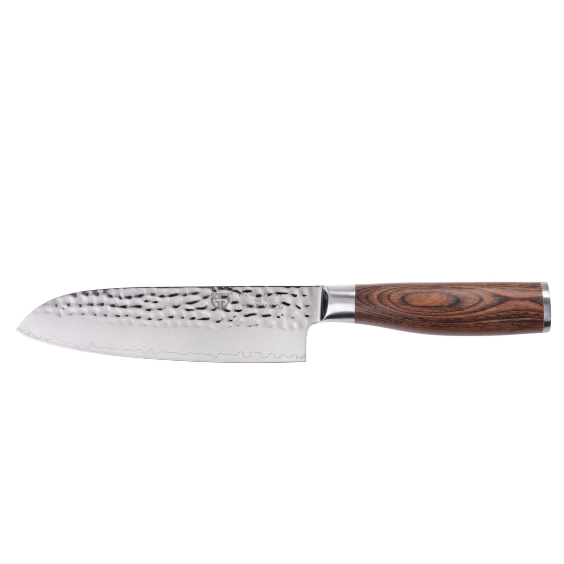 GRÄWE Damastmesser 66-lagig, Pakkawood, 17,5 cm, Santokumesser, tolle Geschenkidee für den Profikock zuhause