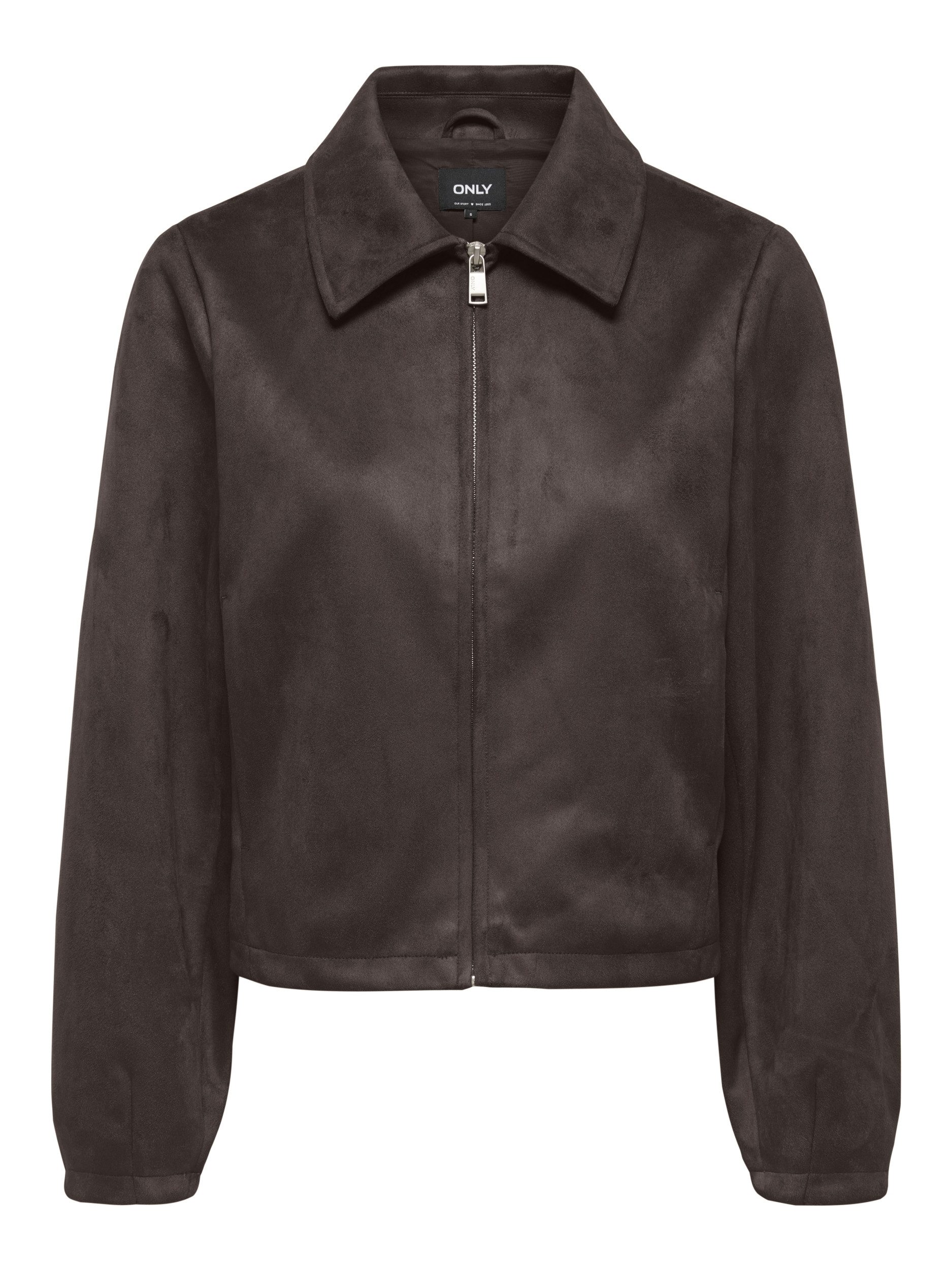 ONLY & SONS Langjacke ONLCAROLINA FAUX SUEDE ZIP JKT CC O 237375 Coffee Bean