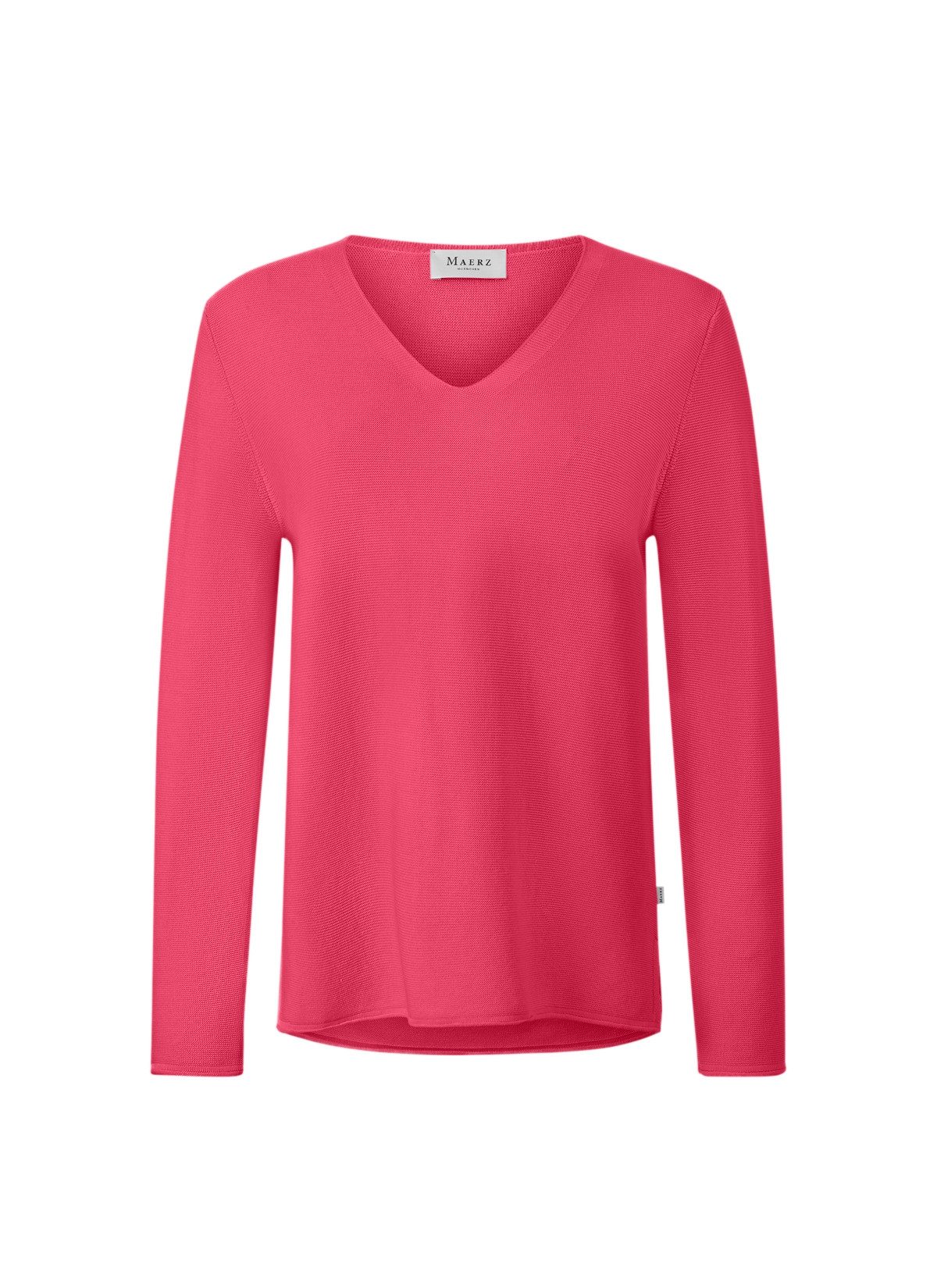 MAERZ Muenchen Wollpullover Pullover V-Ausschnitt 1/1 Arm Hibiscus günstig online kaufen