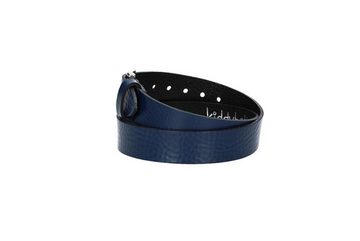 kiddybelts Ledergürtel Ledergürtel Kids 25mm in Blau, Marine mit Schließe in Silber (KB10-490) sehr weiches Vollrindleder