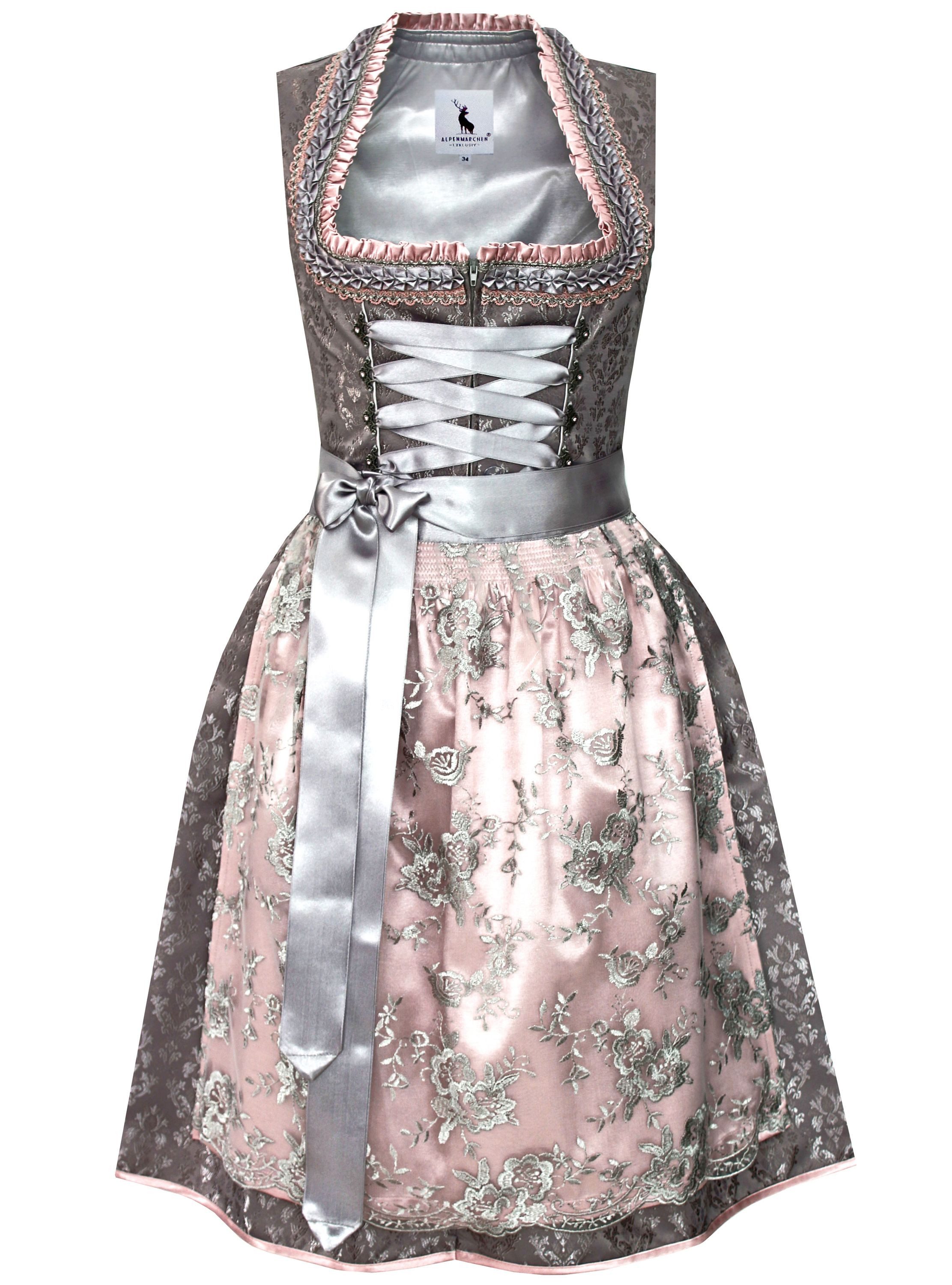 Dirndl Dirndl Anni in grau und rosa - ALM903