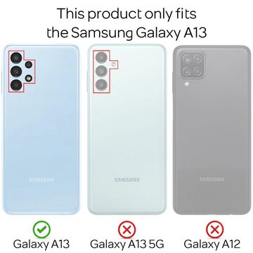 Nalia Smartphone-Hülle Samsung Galaxy A13, Matte Ring Silikon Hülle / 360 Grad Ring / Standfunktion / Rutschfest
