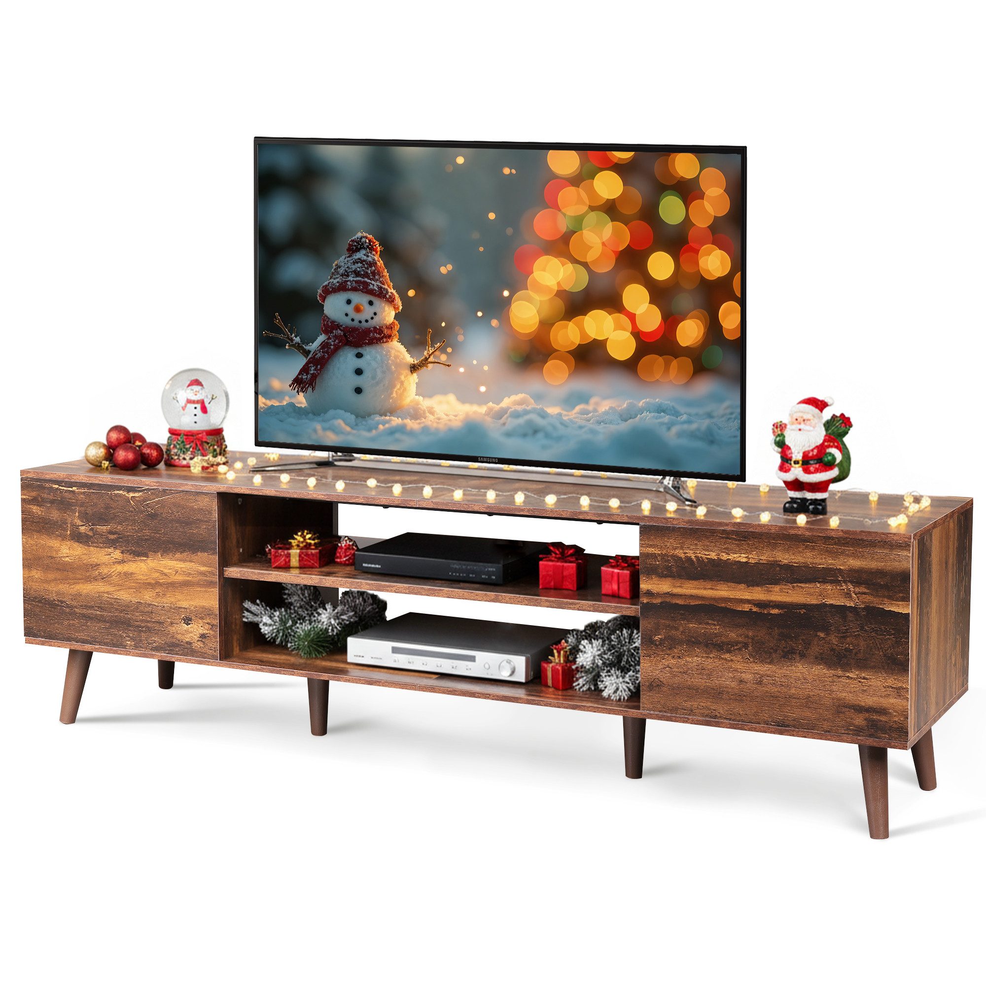 WLIVE TV-Schrank Lowboard mit 2 Türen, Fernsehschrank für Fernseher bis zu günstig online kaufen