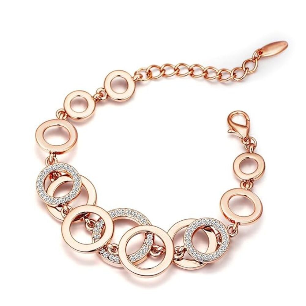 YouBella Armband YBBN_91503 Kristall vergoldetes Armband Für Frauen & Mädchen (Inhalt der Box: Armband x 1, Langlebiges Finish, Geeignet für alle Anlässe), Material: Kristall, Messing, Modischer Kunstschmuck