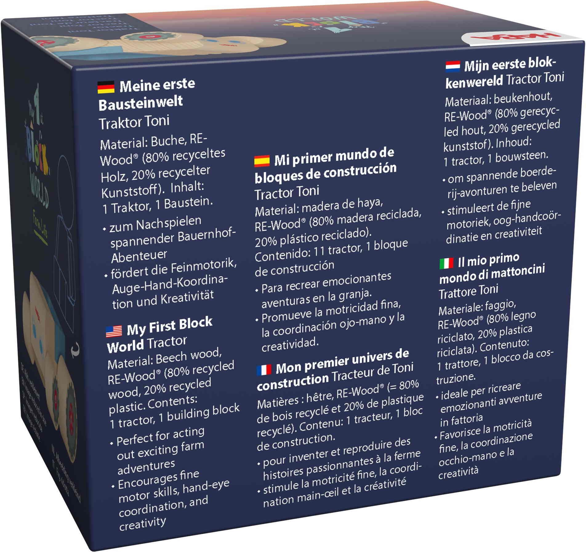 Haba Bau- und Entdeckersteine My 1st Block World Traktor Toni 2014487001 Spielbausteine