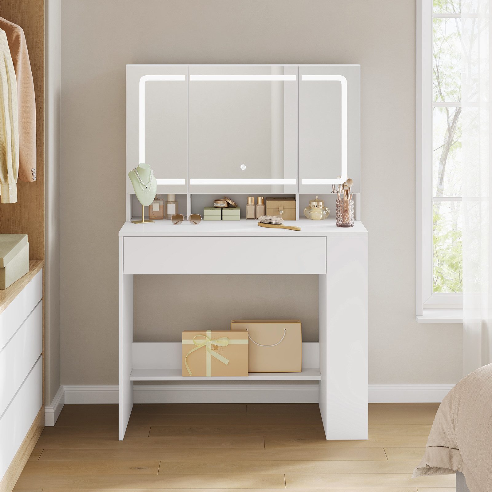 Woltu Schminktisch (1-St), mit Spiegel und günstig online kaufen