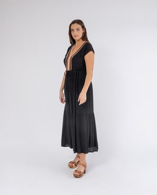 October Sommerkleid Boho Kleid lang mit Häkeleinsatz