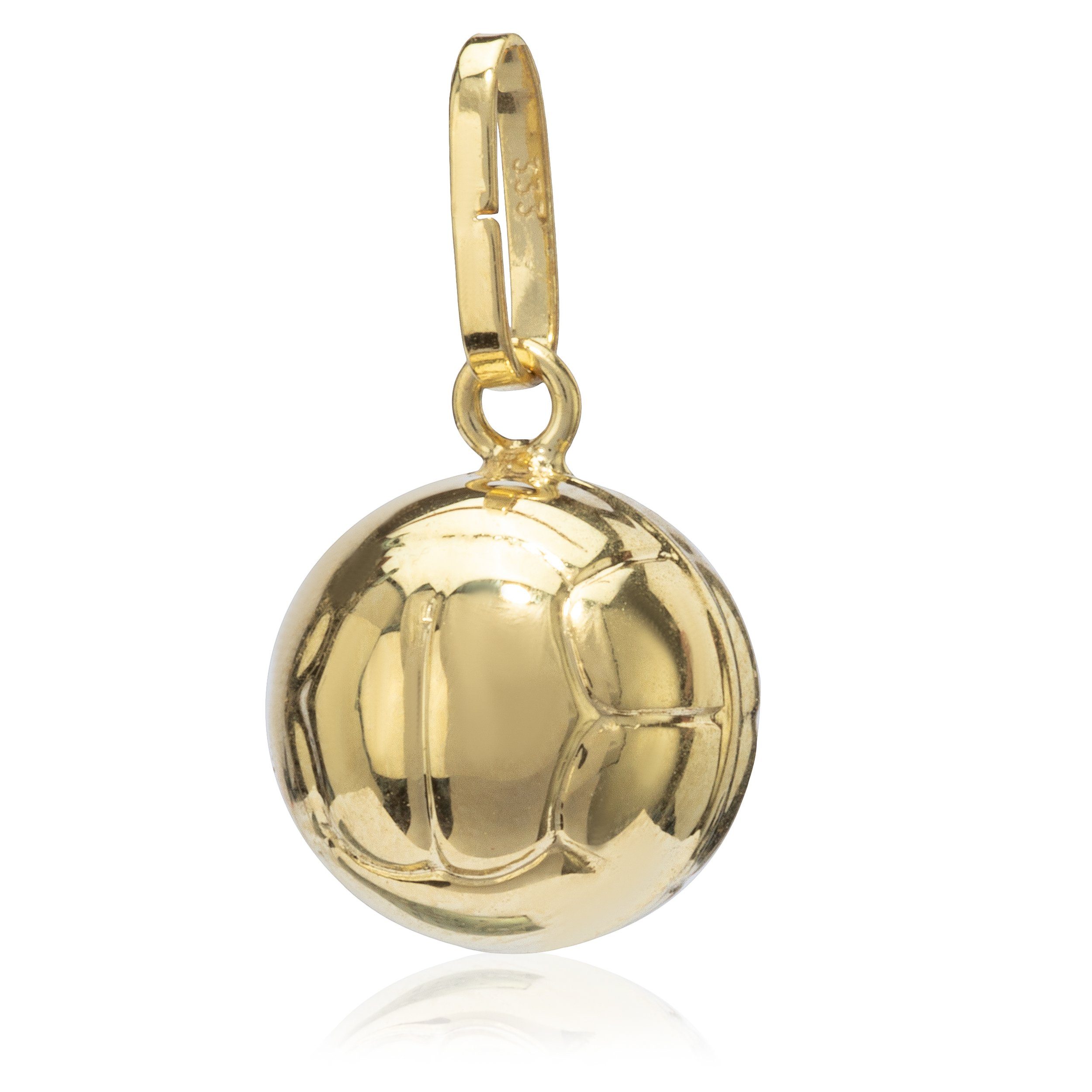 NKlaus Kettenanhänger Kettenanhänger Fußball 14 Karat Gelb Gold Ball Ø8