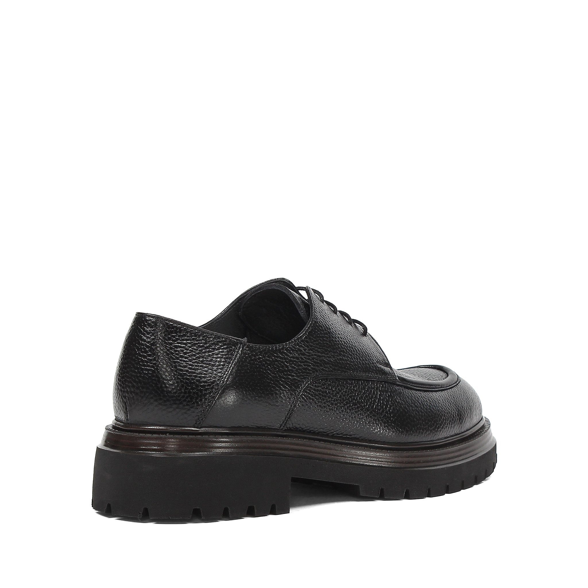 Celal Gültekin Plateau Schnürschuh Profilsohle Apron-Naht Herren Schnürschuh Narbenleder, Echtleder-Futter & Decksohle, Schwarz, 40 – Bild 5 von 5