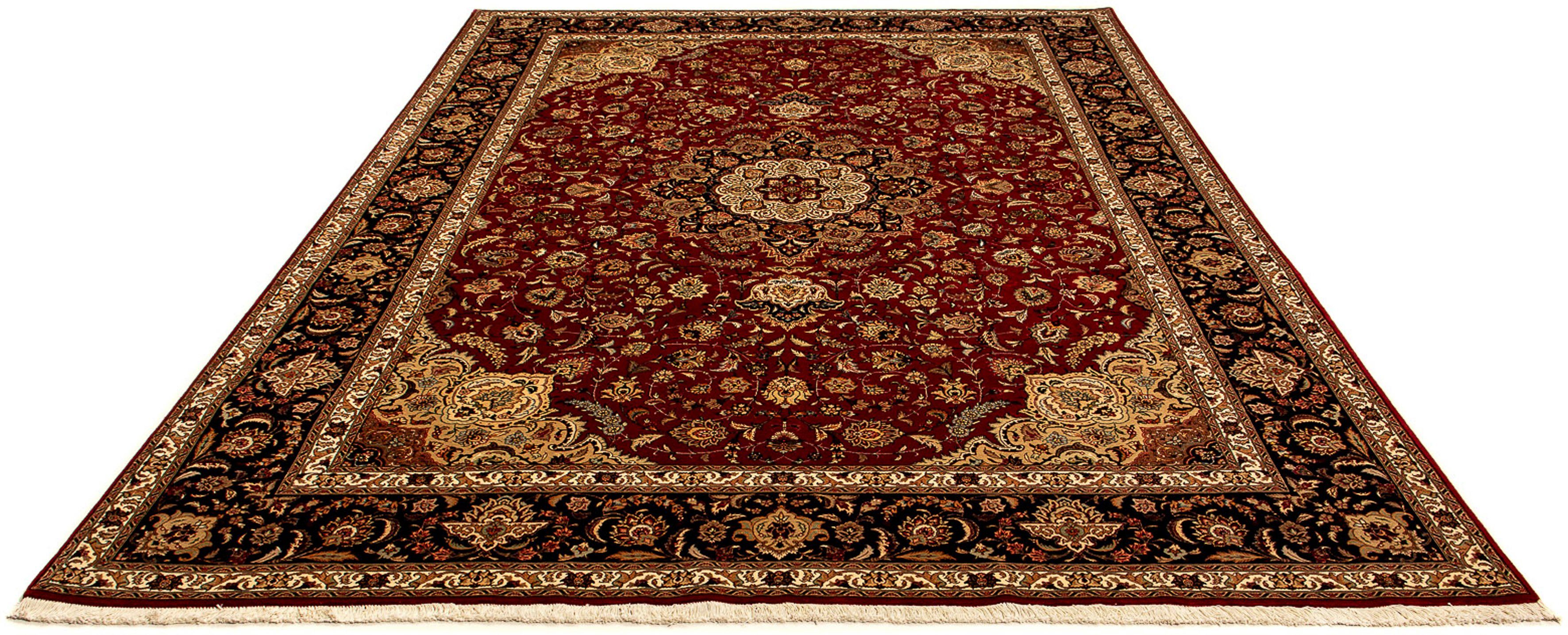 Orientteppich Perser - Täbriz - Royal - 350 x 245 cm - dunkelrot, morgenland, rechteckig, Höhe: 7 mm, Wohnzimmer, Handgeknüpft, Einzelstück mit Zertifikat