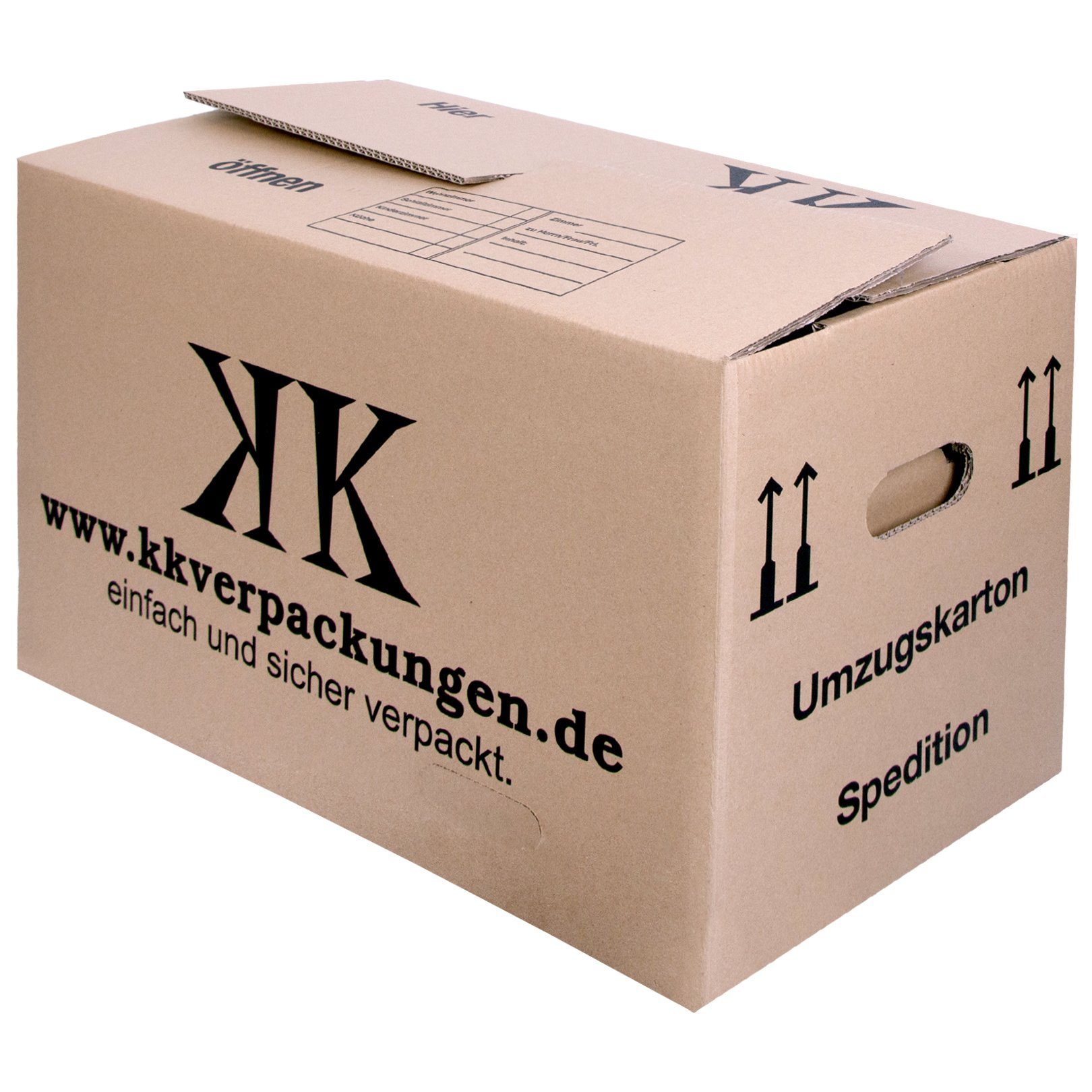 Midori Aufbewahrungsbox (Spar-Set, 80 St., 80er-Set), Umzugskartons von MIDORI 660x360x405mm Umzugskiste XXL 2-wellig Braun/Grün