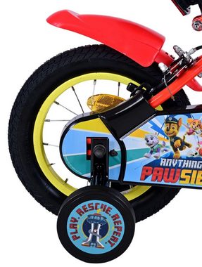 Volare Kinderfahrrad Paw Patrol - Jungen - 14 Zoll - Blau - Zwei Handbremsen, Stützräder, Luftbereifung, einstellbare Lenkerhöhe