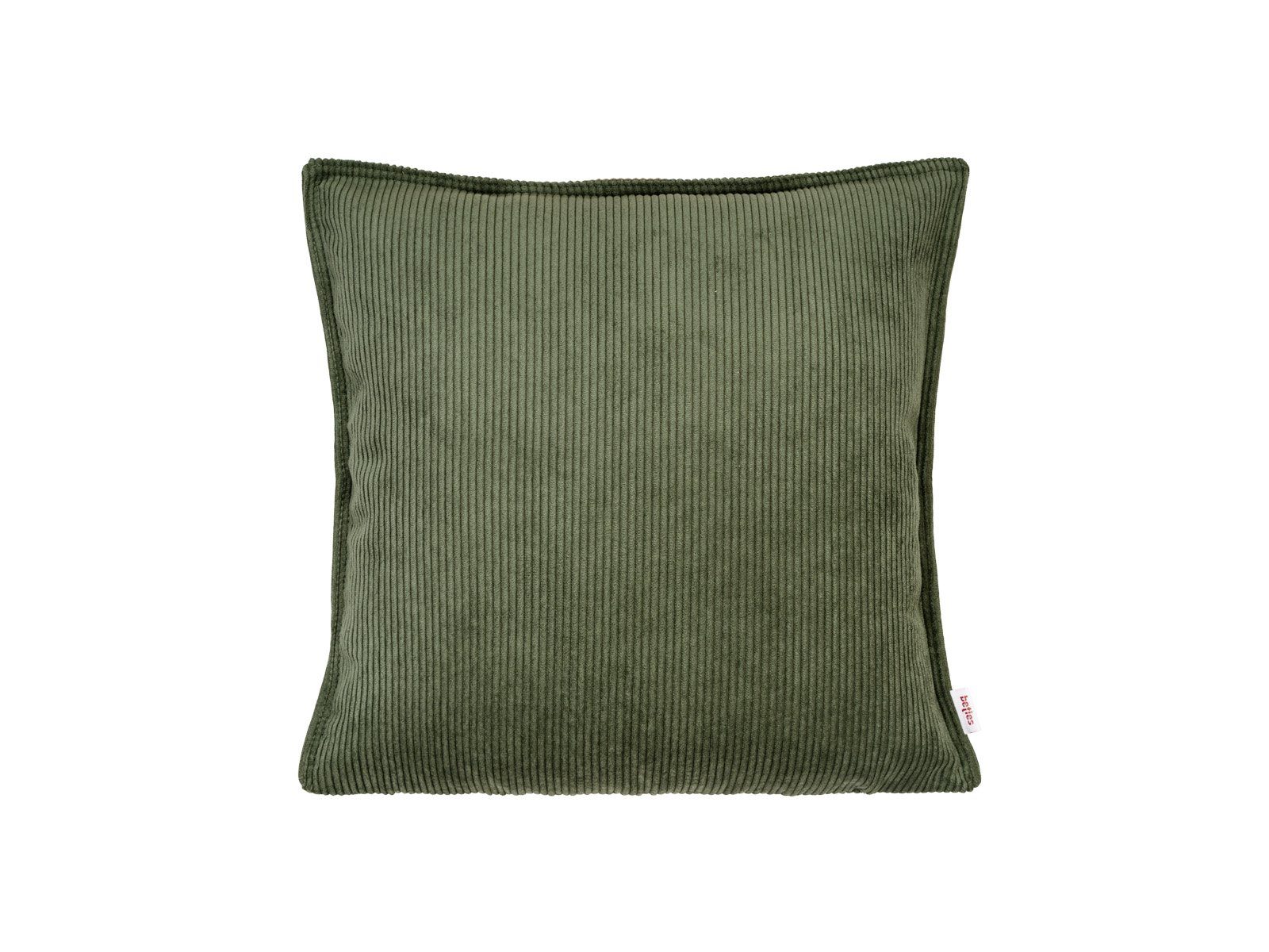 beties Kissenbezug HYggelig No.1, (1 Stück), Samtcord Kissenbezug ca. 40x40 cm Hygge Style mit Stehsaum bamboo-grün