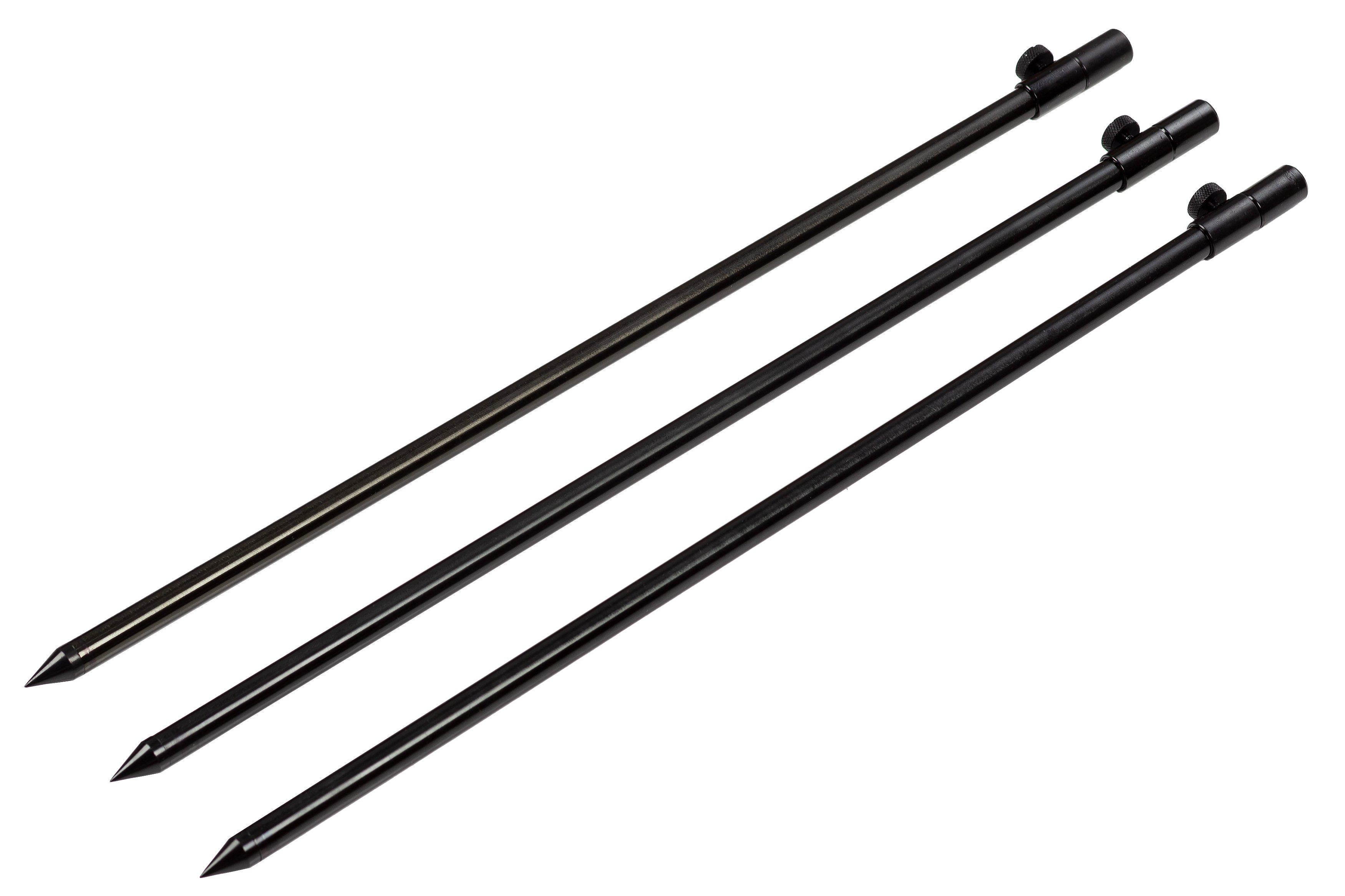 Rutenhalter Teleskop Bankstick aus Aluminium 50-90 cm 3 Stück im Set einstellbarer