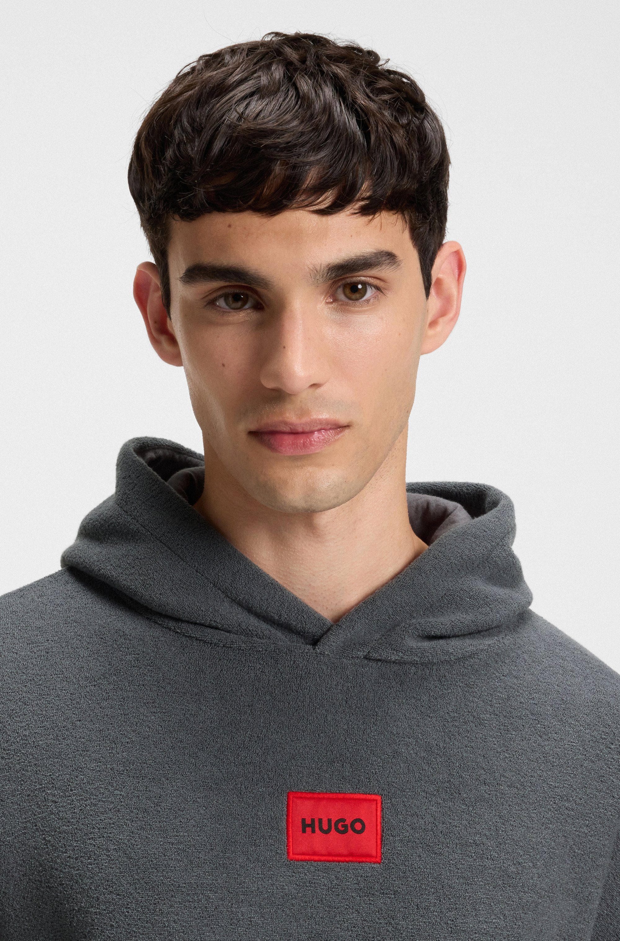 HUGO Hoodie Relaxed Fit, Fleece-Qualität günstig online kaufen