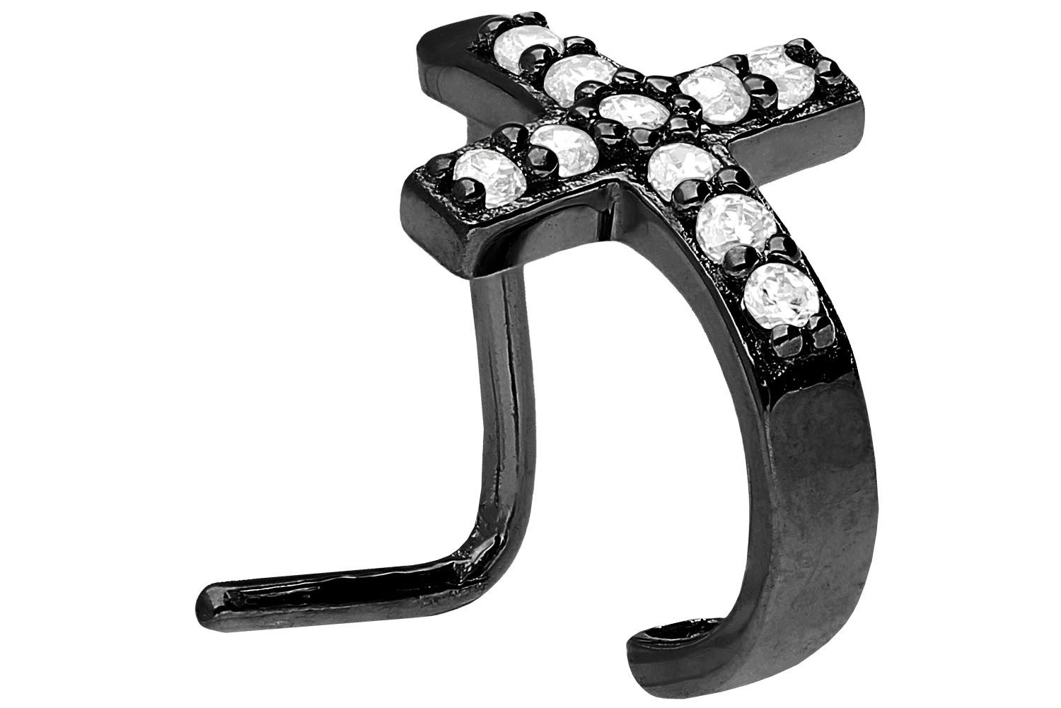 PIERCINGLINE Nasenpiercing Chirurgenstahl Nasenstecker KRISTALLKREUZ (Nasenstecker, 1-tlg)