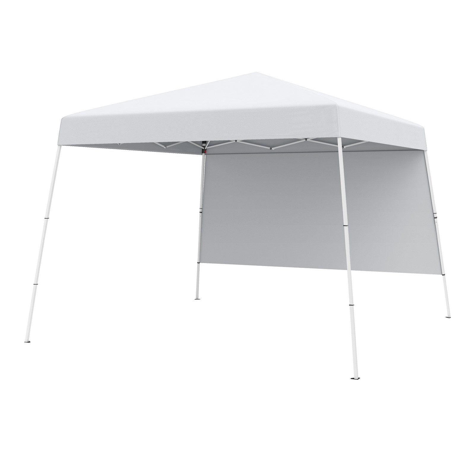 COSTWAY Faltpavillon, 2,4x2,4 m Pop-up-Pavillon mit 1 Seitenwand, Rucksack
