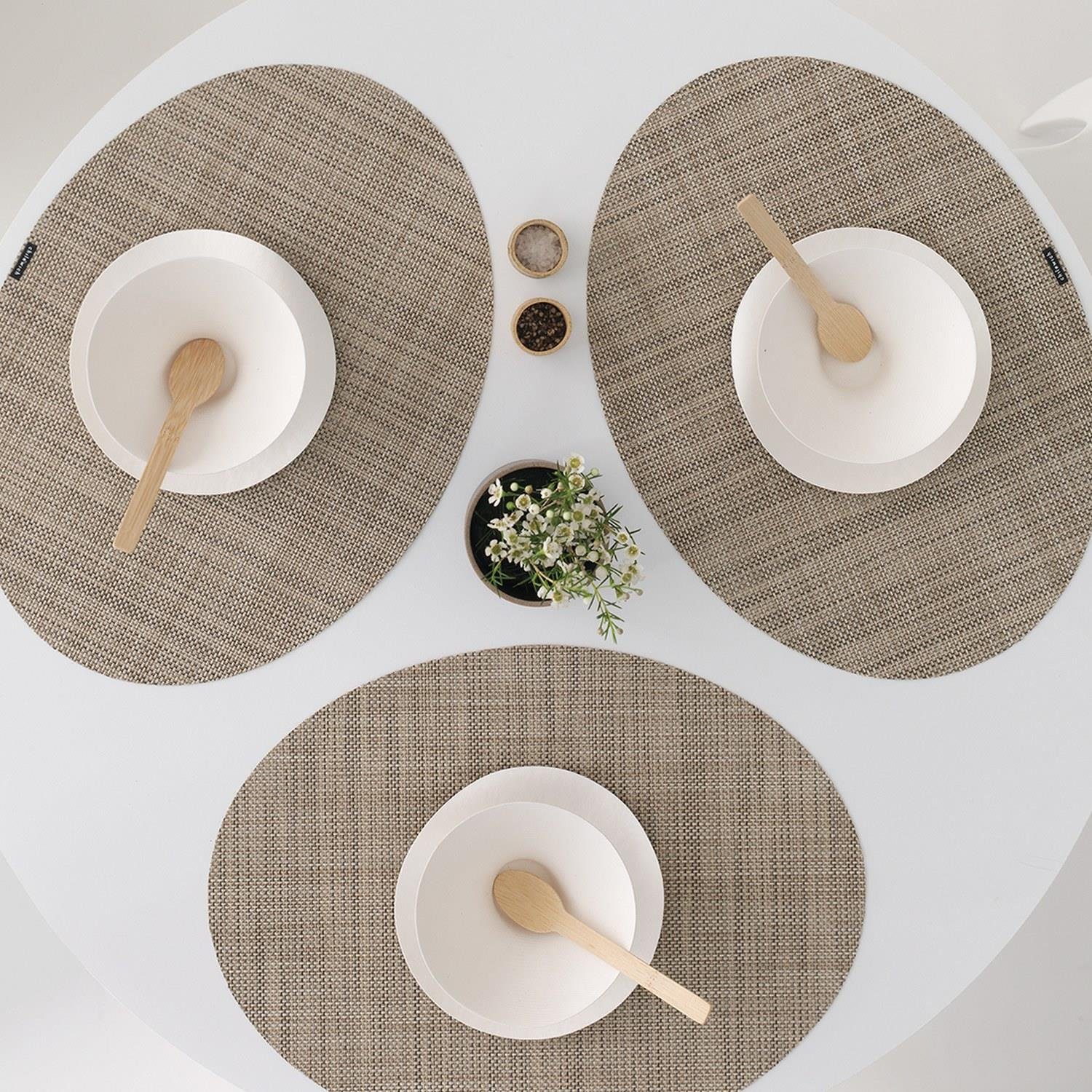 Chilewich Platzset Mini Basketweave Oval Linen, (1-St)